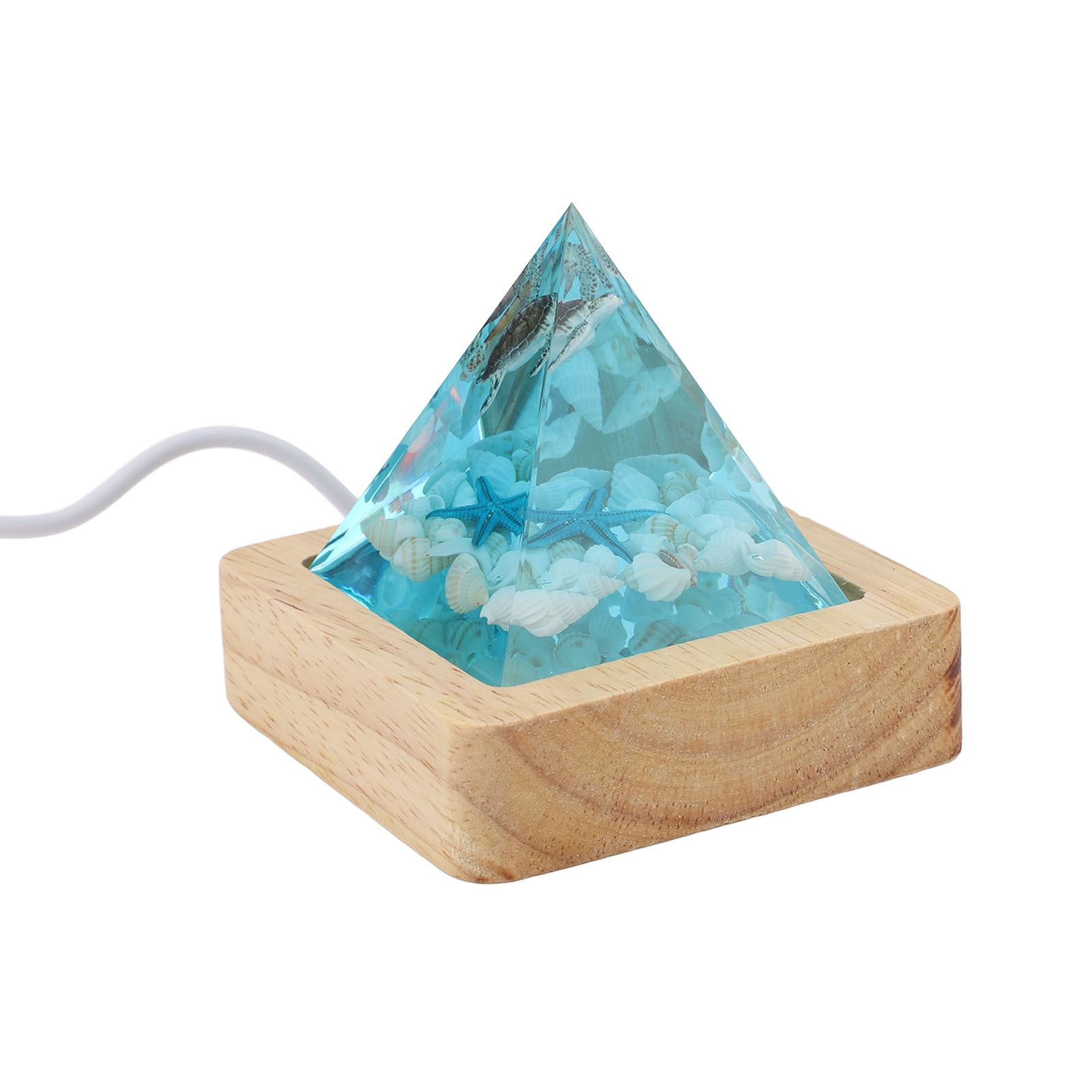 Ocean Landscape Night Light Marine Resin Ornament Table Lamp for Desk view 9