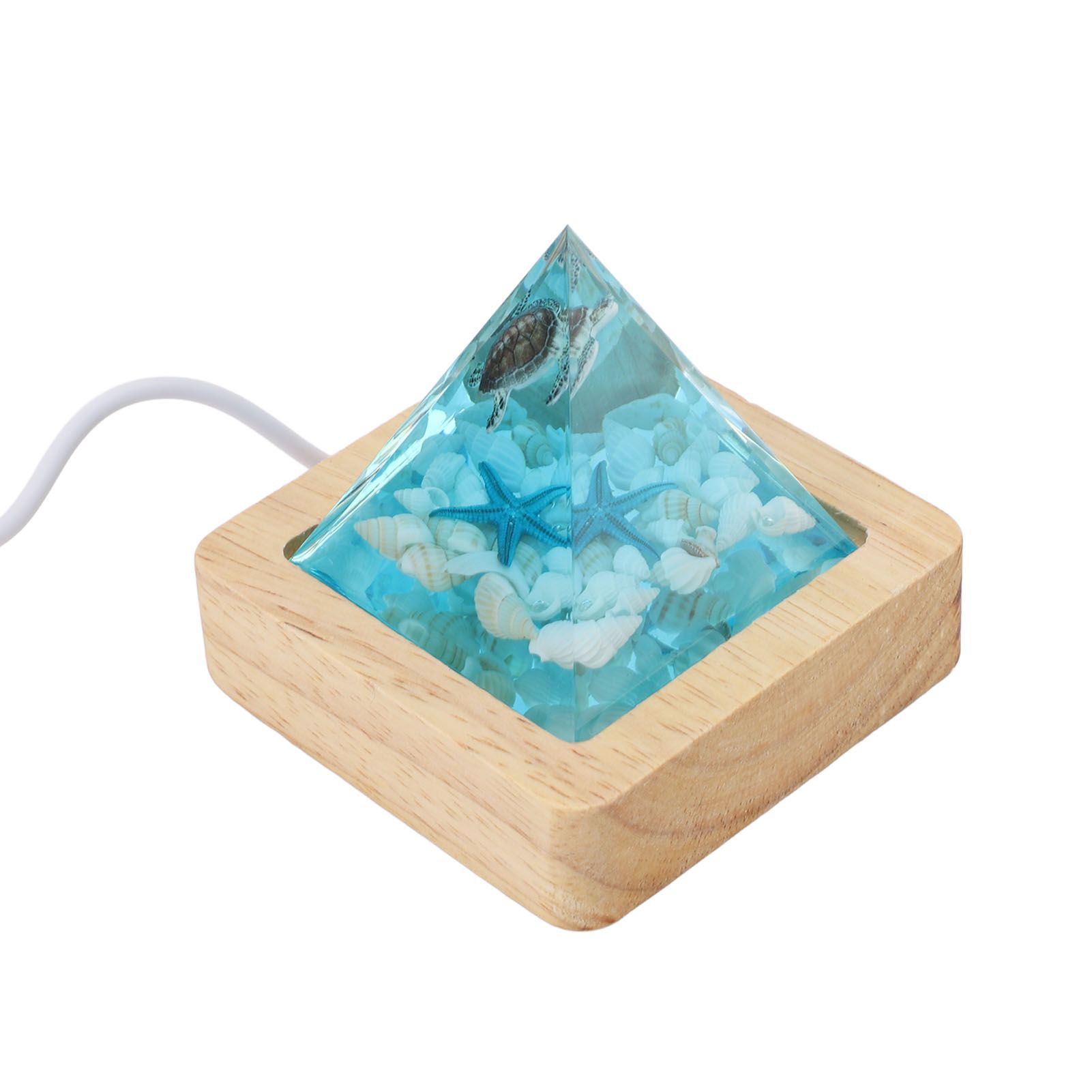 Ocean Landscape Night Light Marine Resin Ornament Table Lamp for Desk view 10
