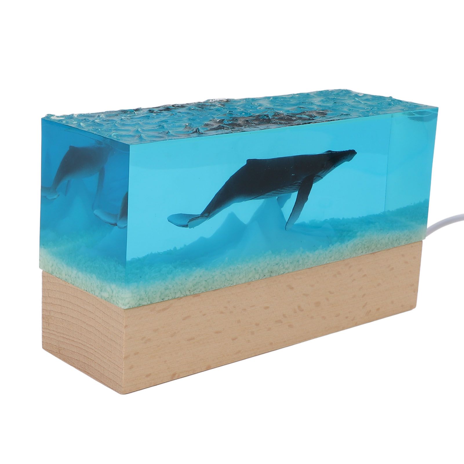 Night Light Simulated Marine Landscape USB Powered White Lighting Multipurpose