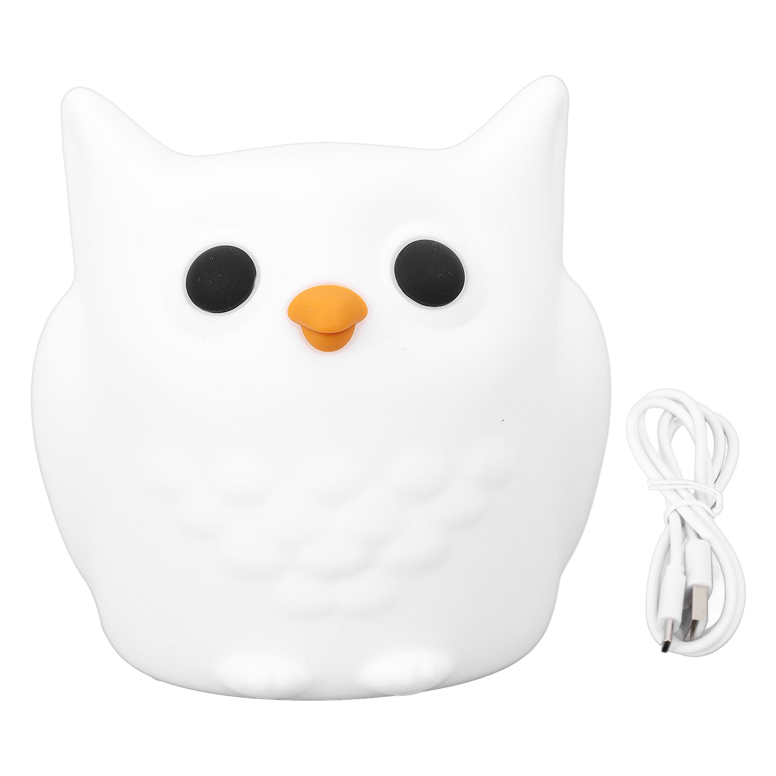 Owl Night Light Rechargeable Bedside Lamp Eye Caring Silicone Nursery Lamp view 3