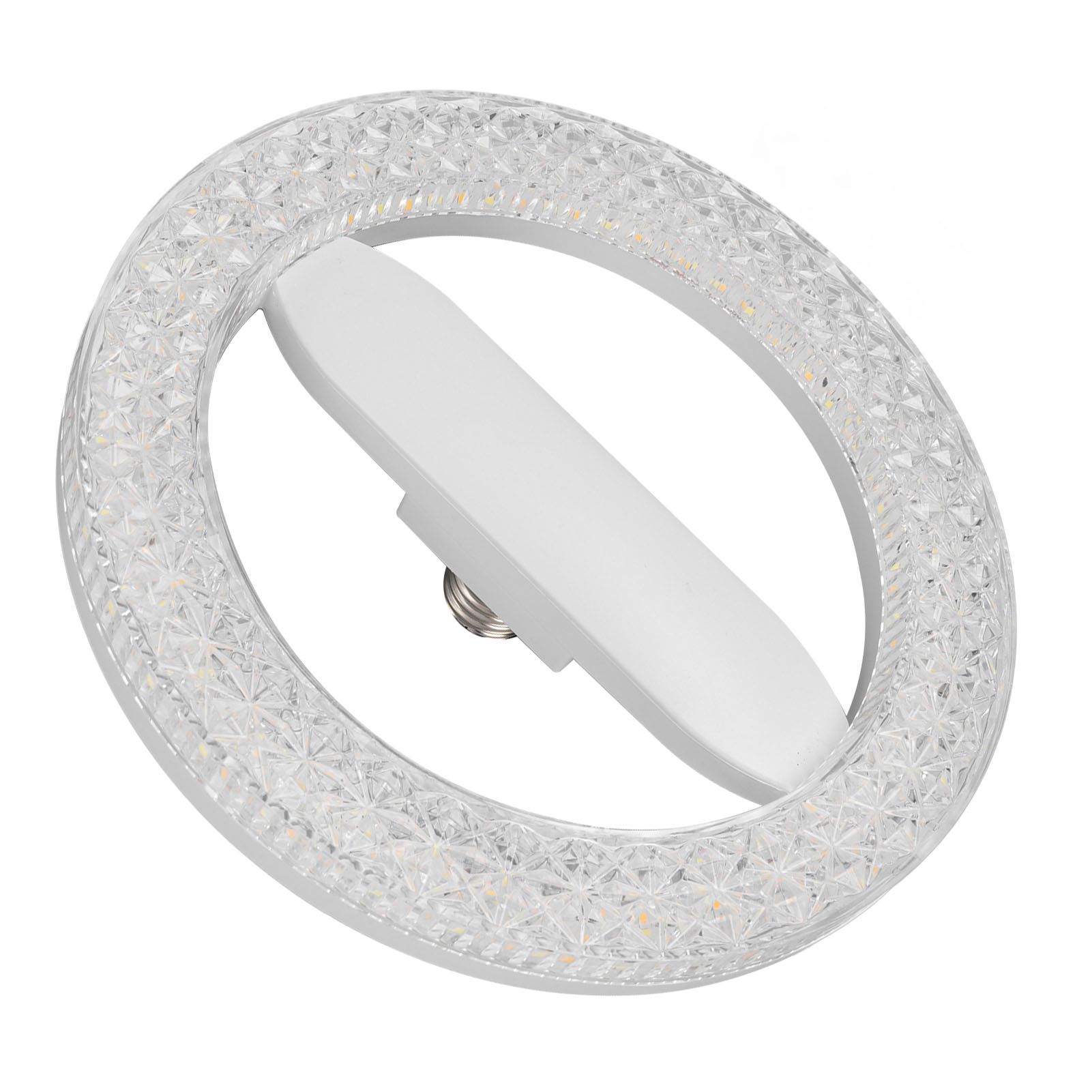 Circular Light Bulb E27 E26 24W 3 Color Temperature LED Crystal Round Energy view 4