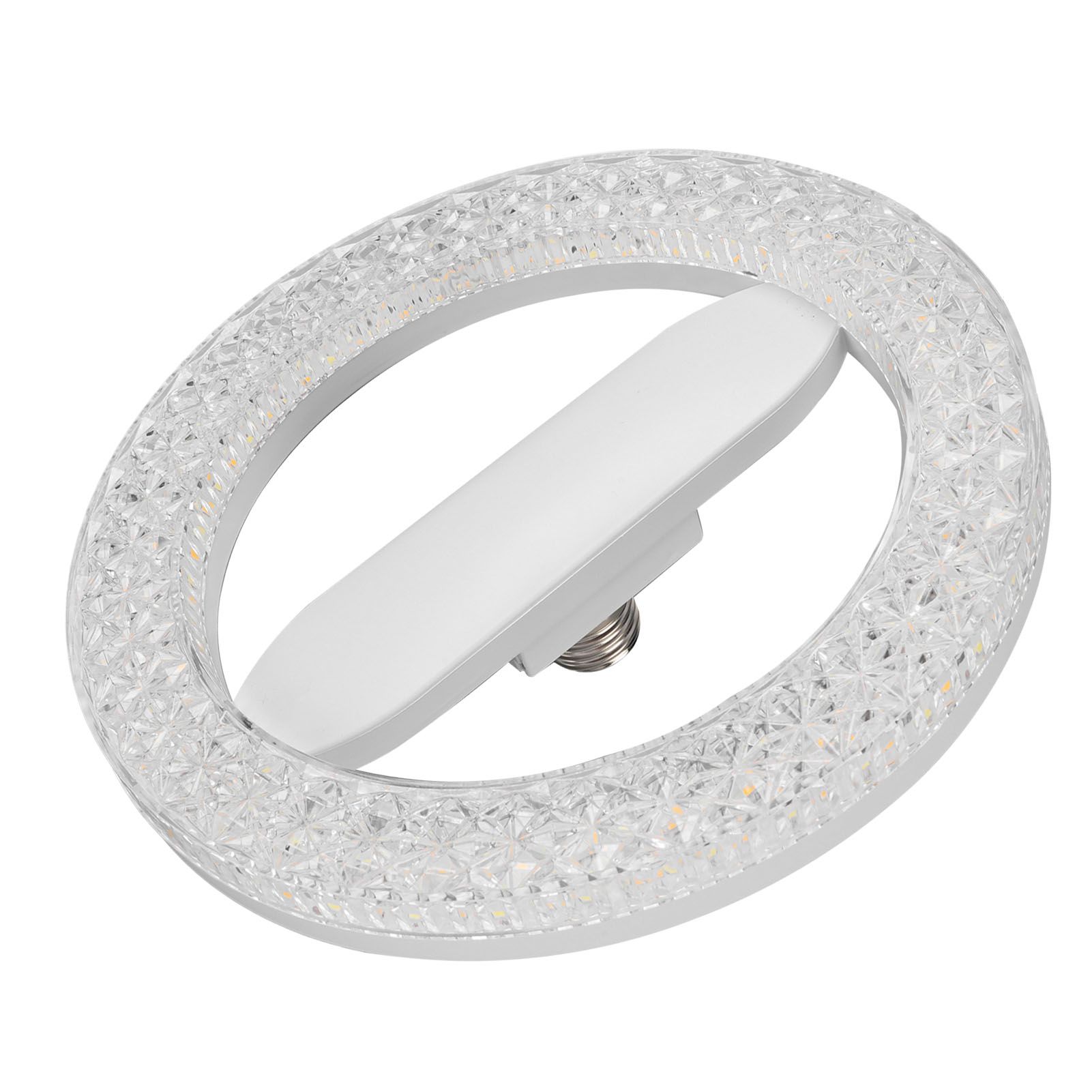 Circular Light Bulb E27 E26 24W 3 Color Temperature LED Crystal Round Energy view 7