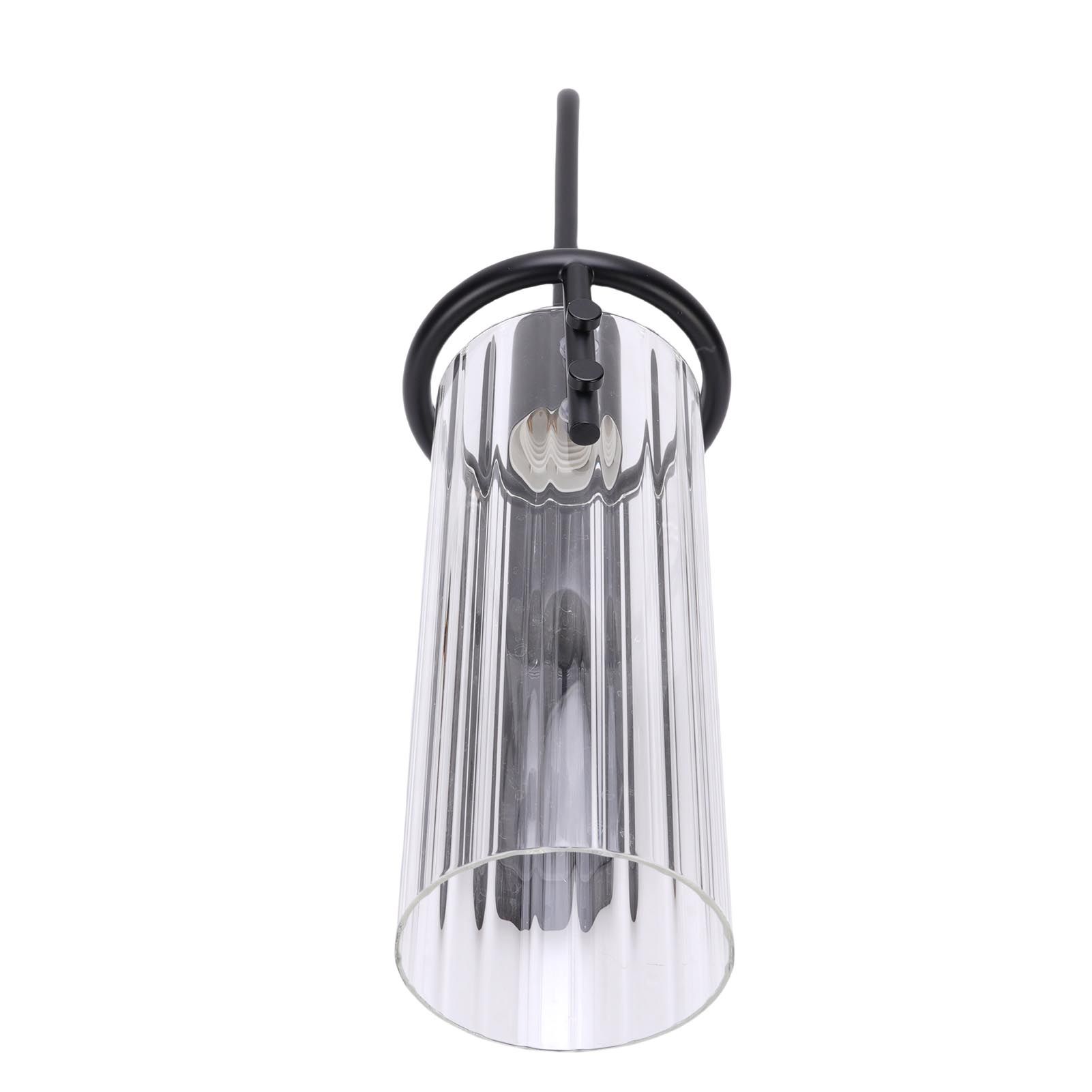 Black Wall Sconce Light Modern Indoor Wall Light Fixture with Clear Glass view 4
