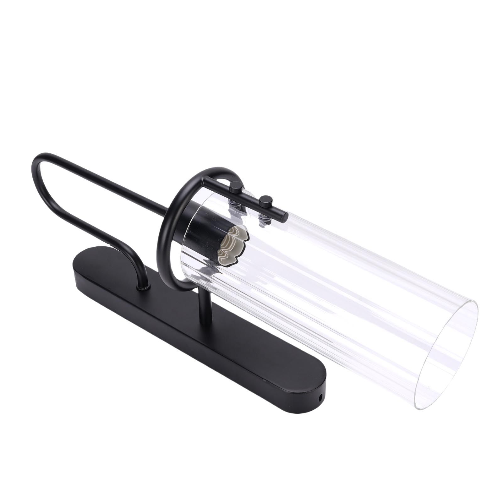 Black Wall Sconce Light Modern Indoor Wall Light Fixture with Clear Glass view 6