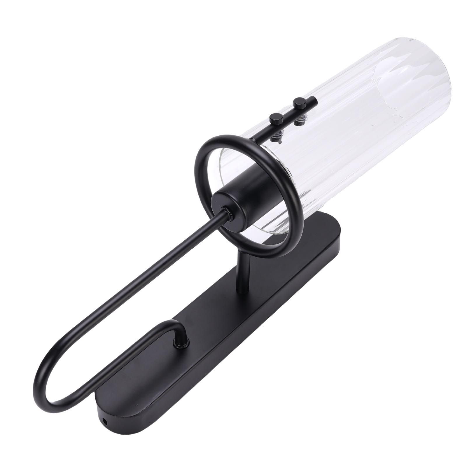 Black Wall Sconce Light Modern Indoor Wall Light Fixture with Clear Glass view 9