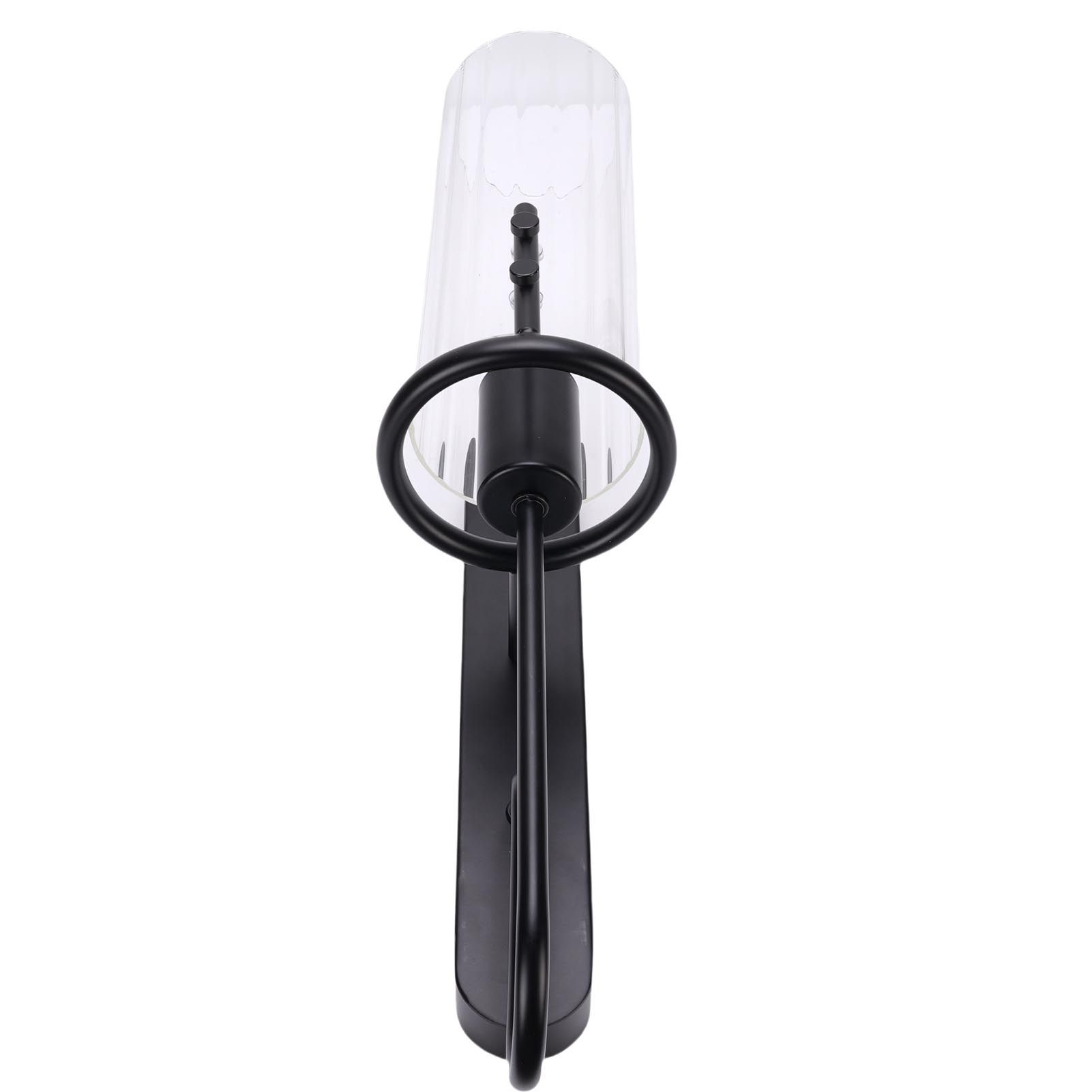 Black Wall Sconce Light Modern Indoor Wall Light Fixture with Clear Glass view 10