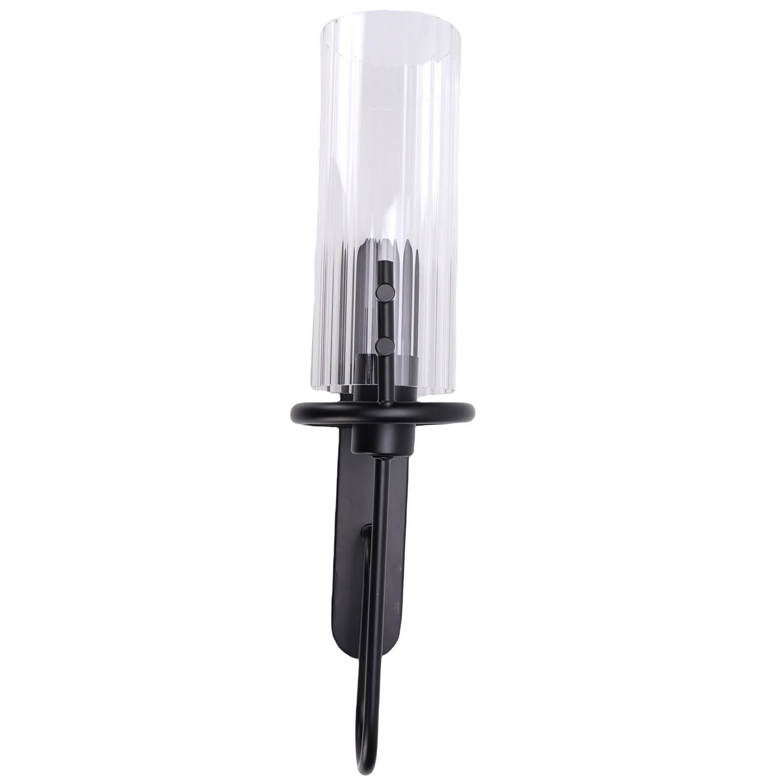 Black Wall Sconce Light Modern Indoor Wall Light Fixture with Clear Glass view 12