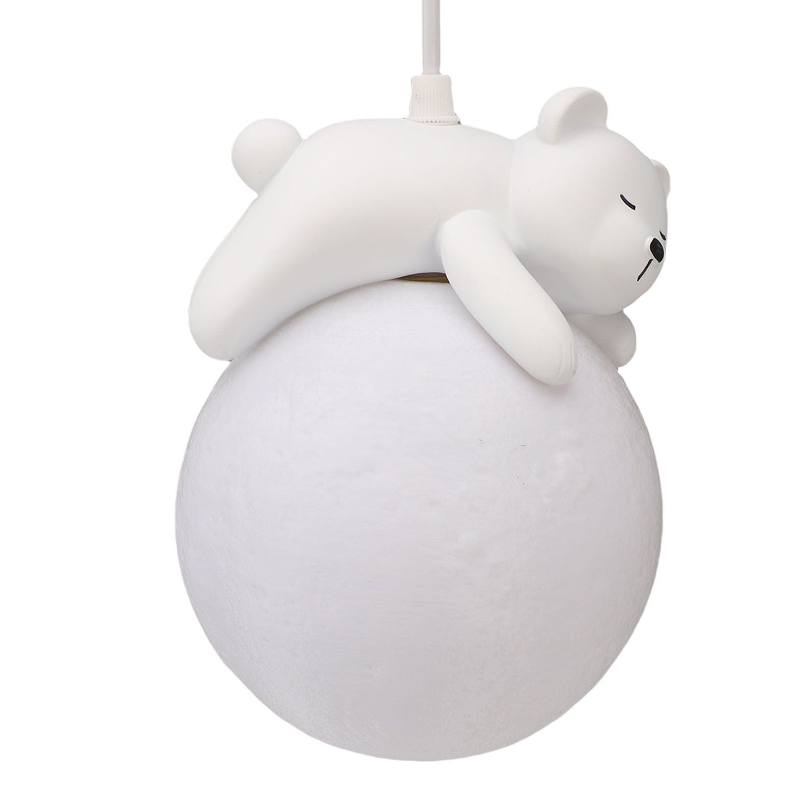 Bear Moon Pendant Lamp 3D Moon Pendent Light Ceiling Hanging Lamp for Bedroom
