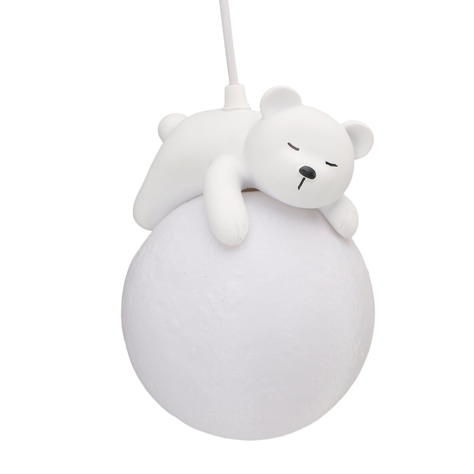Bear Moon Pendant Lamp 3D Moon Pendent Light Ceiling Hanging Lamp for Bedroom view 6