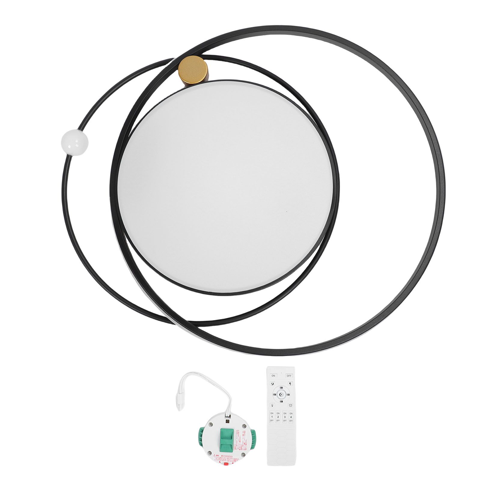 Modern LED Ceiling Light Dimmable Flush Mount Ceiling Lamp with Remote Control view 2