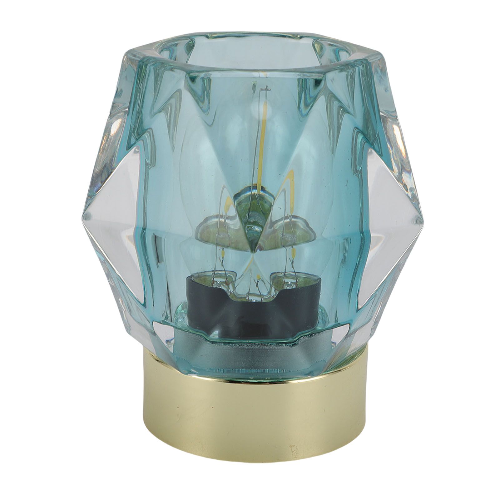 LED Cordless Table Lamp Glass Battery Operated Retro Desk Lamp with Timer for view 4
