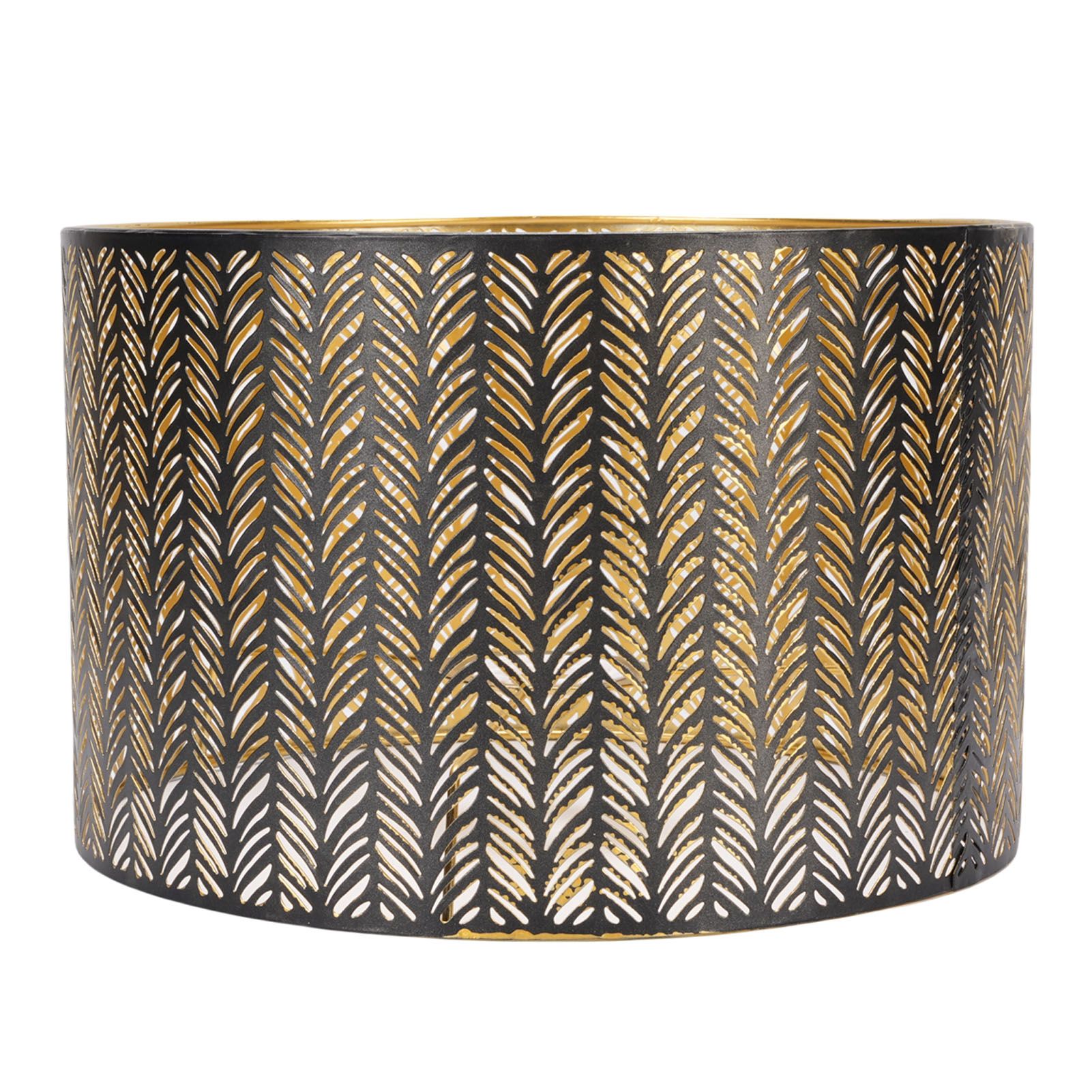 Metal Lampshade E14 E27 Iron Cylinder Shape Hollow Out Leaf Decorative Lamp view 7