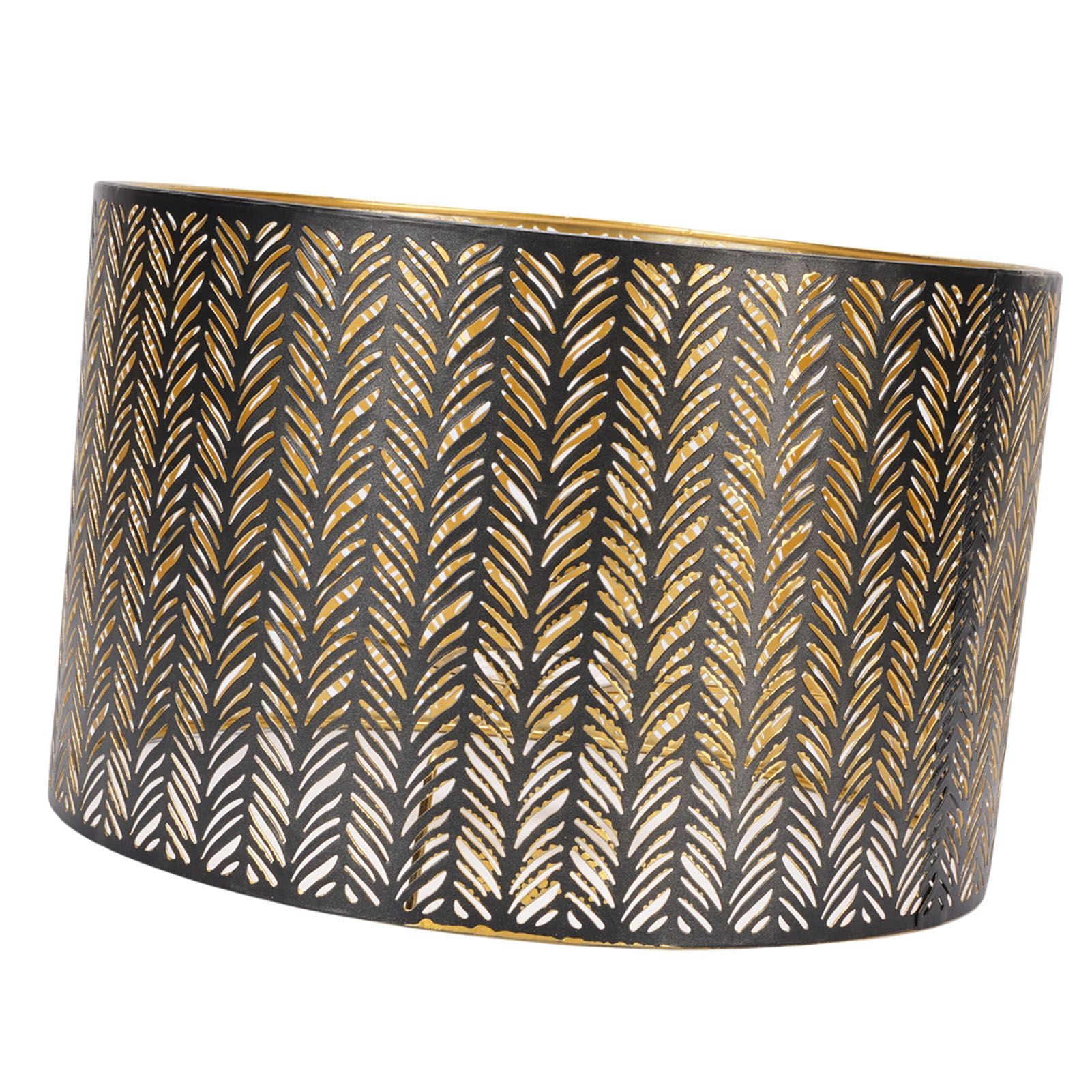 Metal Lampshade E14 E27 Iron Cylinder Shape Hollow Out Leaf Decorative Lamp view 12