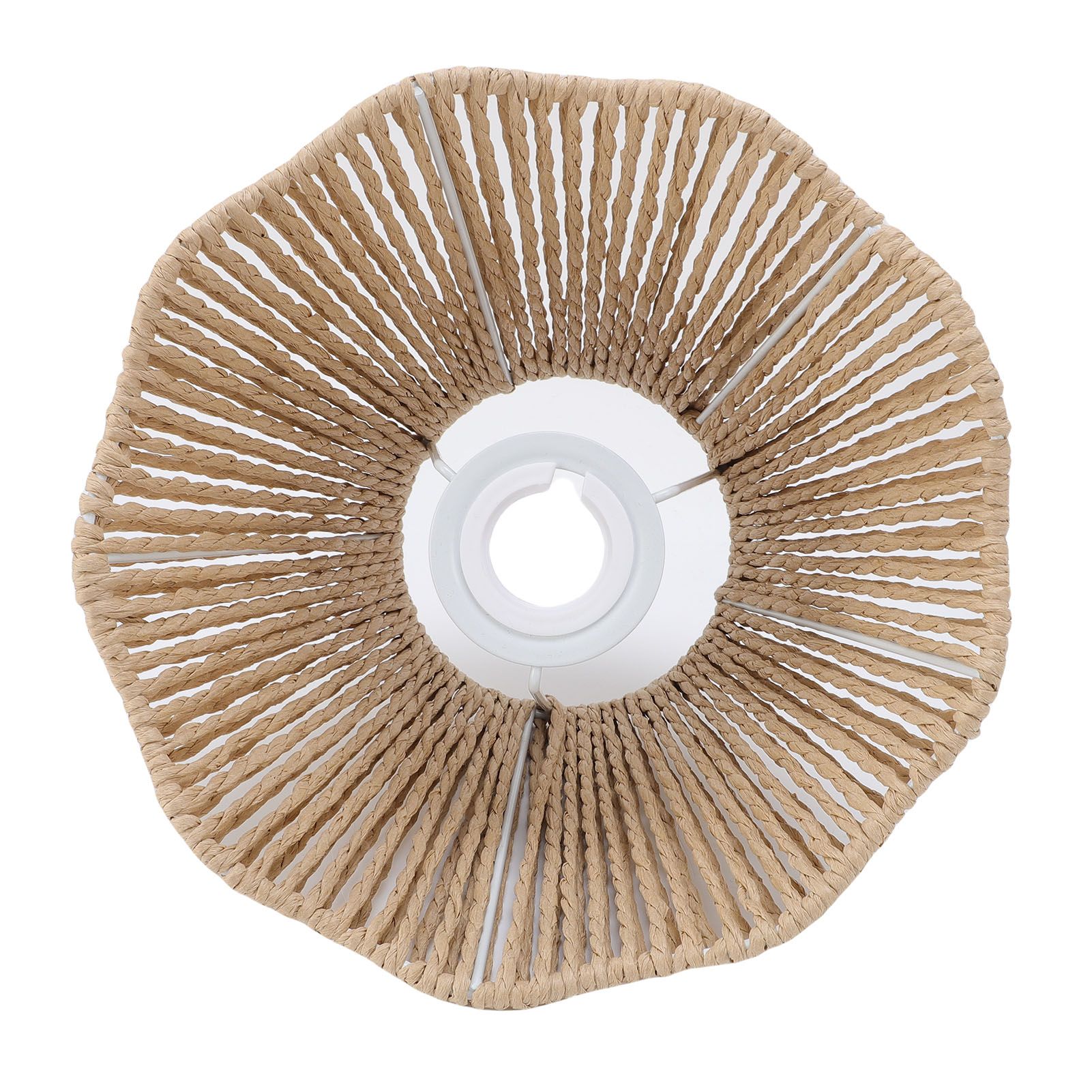 Rope Woven Desk Lampshade E27 E14 Decorative Waving Hem Lamp Shade for Kitchen view 11