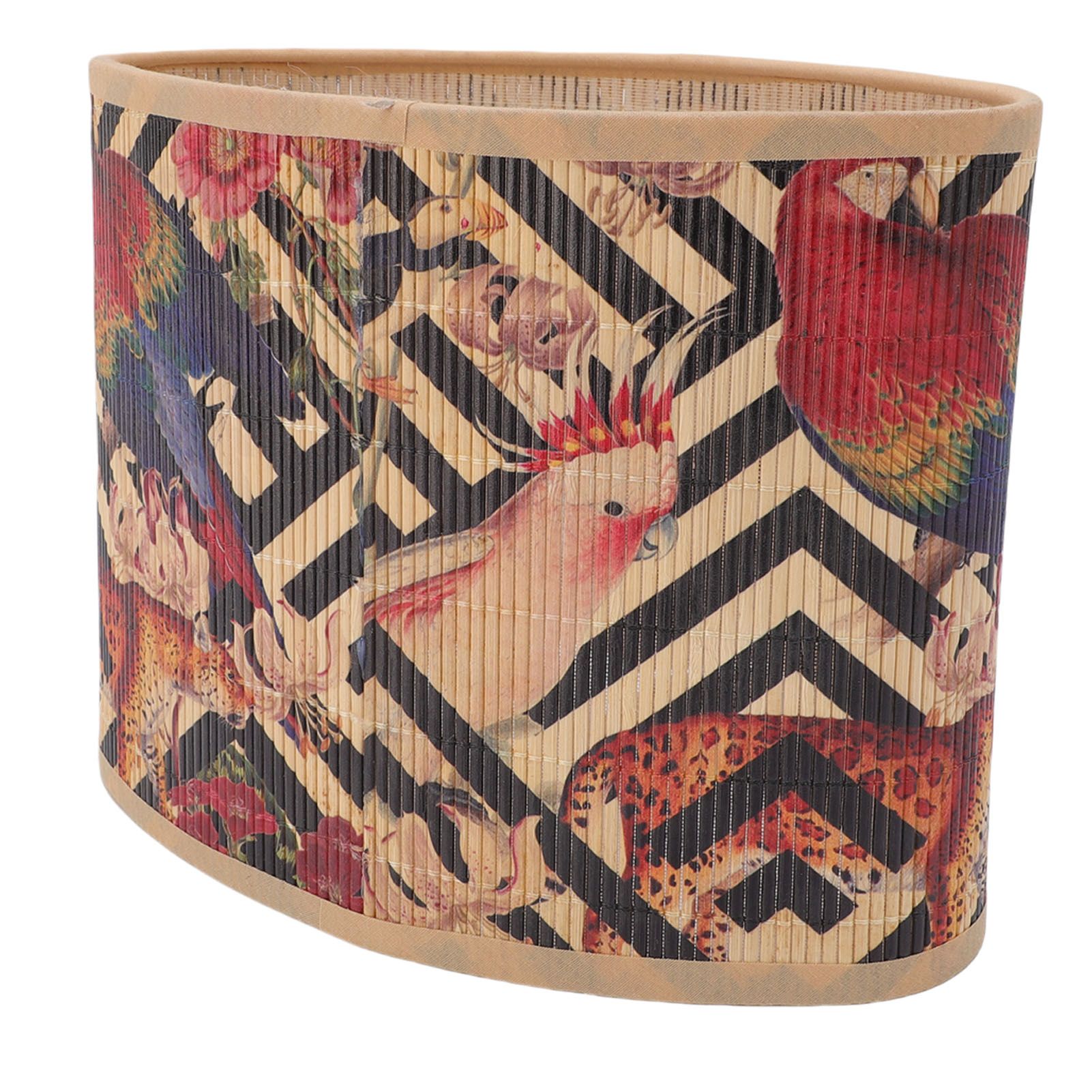 Printed Lamp Shade E27 E14 Vintage Elliptical Shape Bambusoideae Bedside Lamp view 7