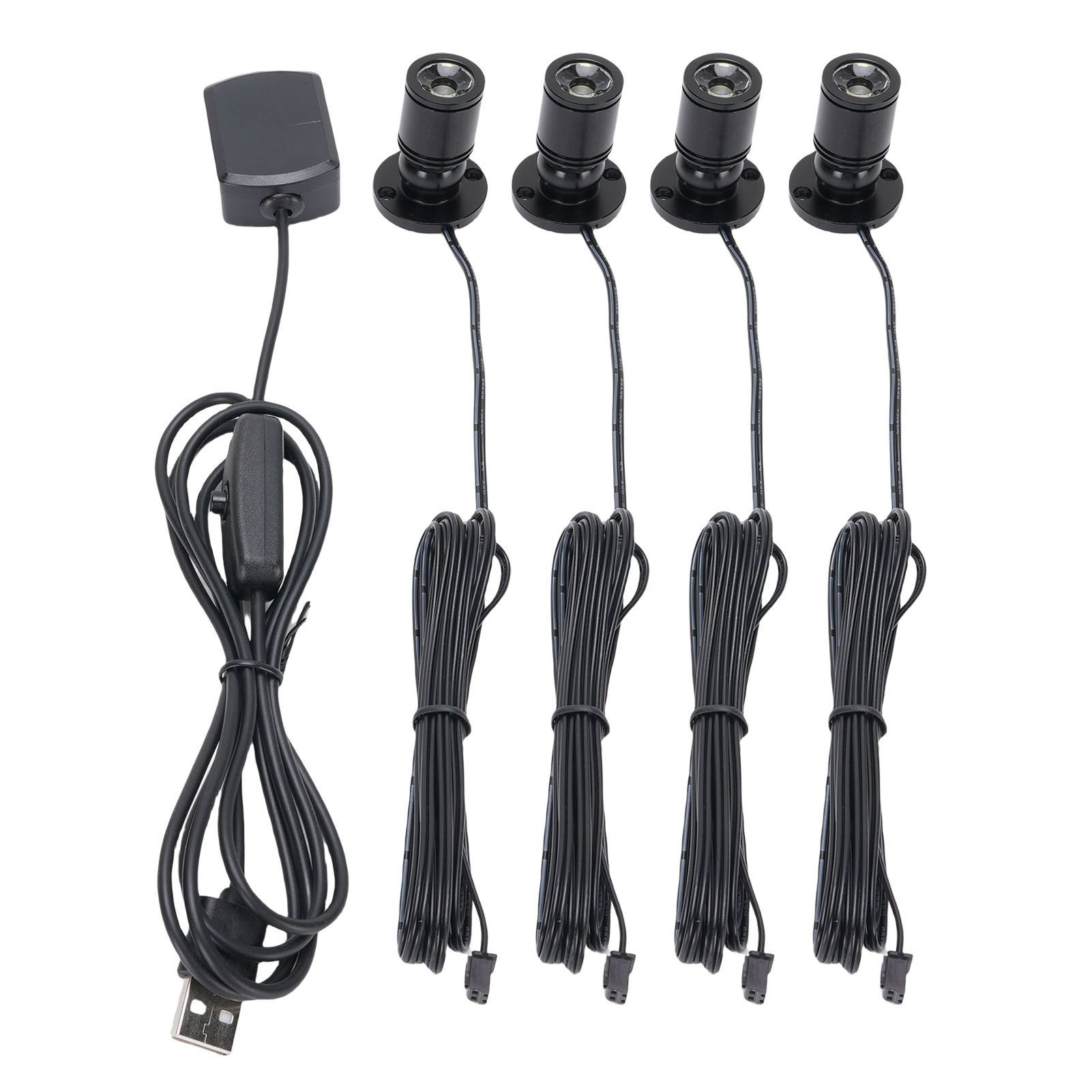 4PCS Mini Spotlight 90LM USB 360 Degree Rotating Indoor Spot Light Accent view 3