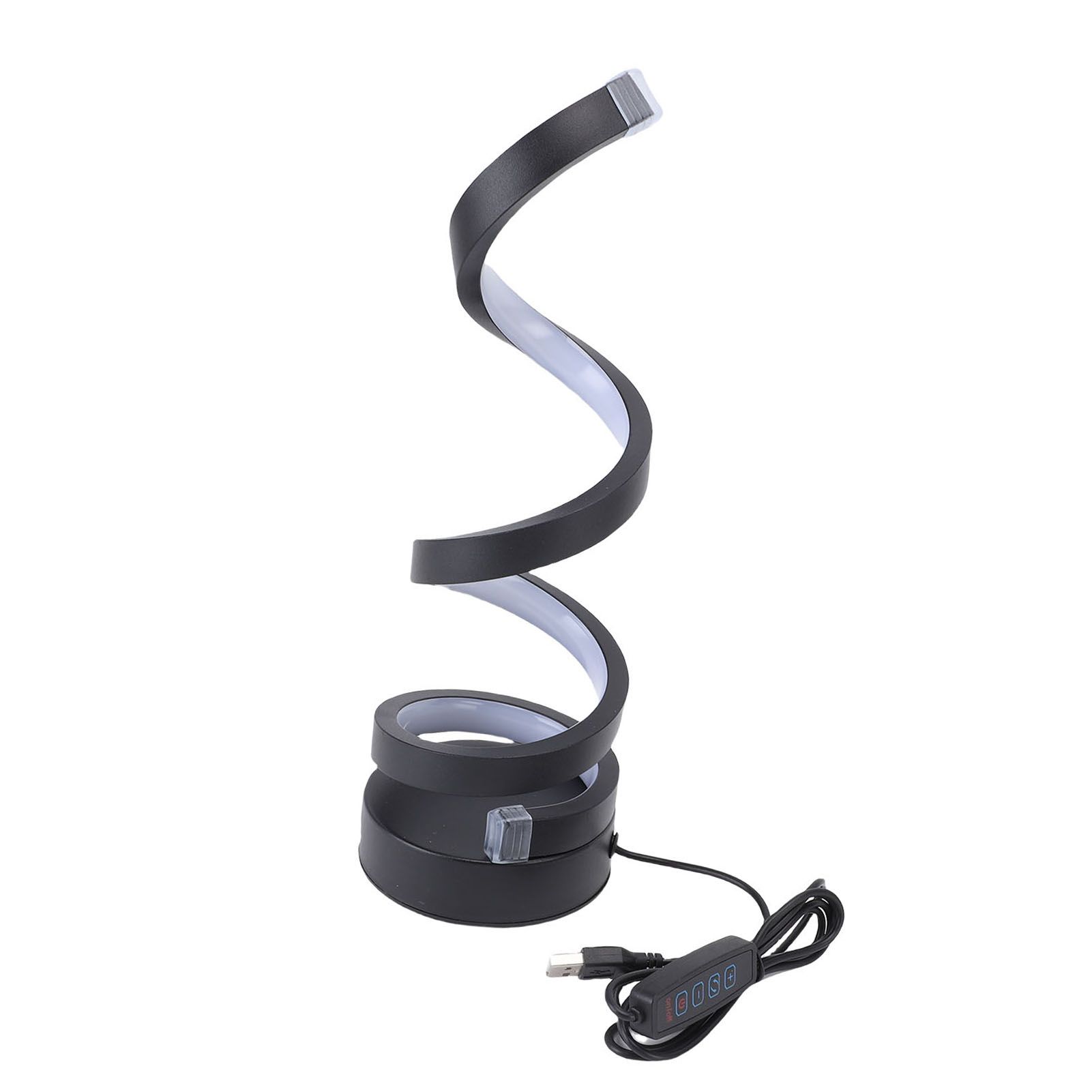 Spiral Table Lamp Aluminum 3 Colors Dimmable Decorative LED Bedside Lamp for