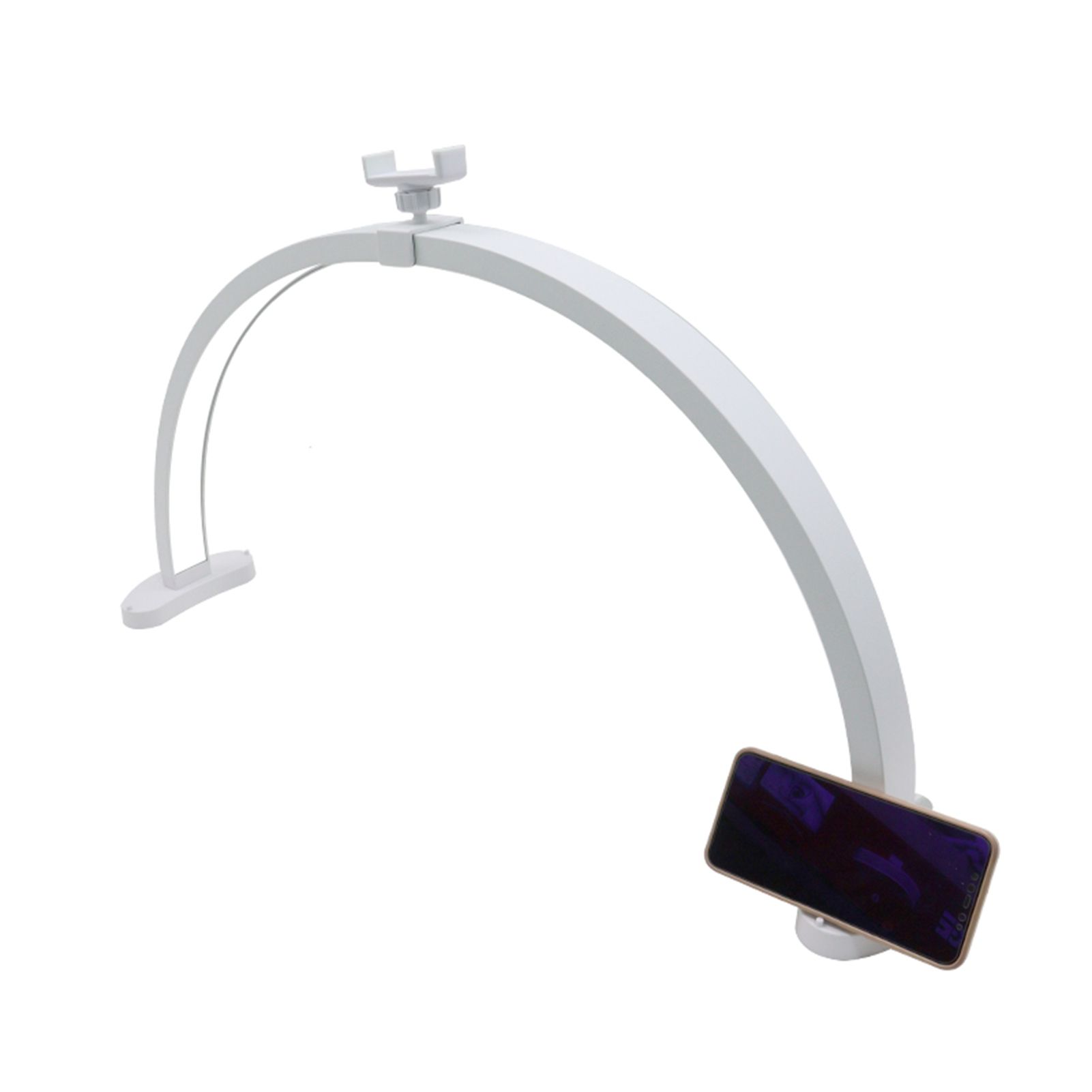 Half Moon Nail Desk Lamp with Phone Holder 28in 40W LED Arch Nail Tech Light view 4