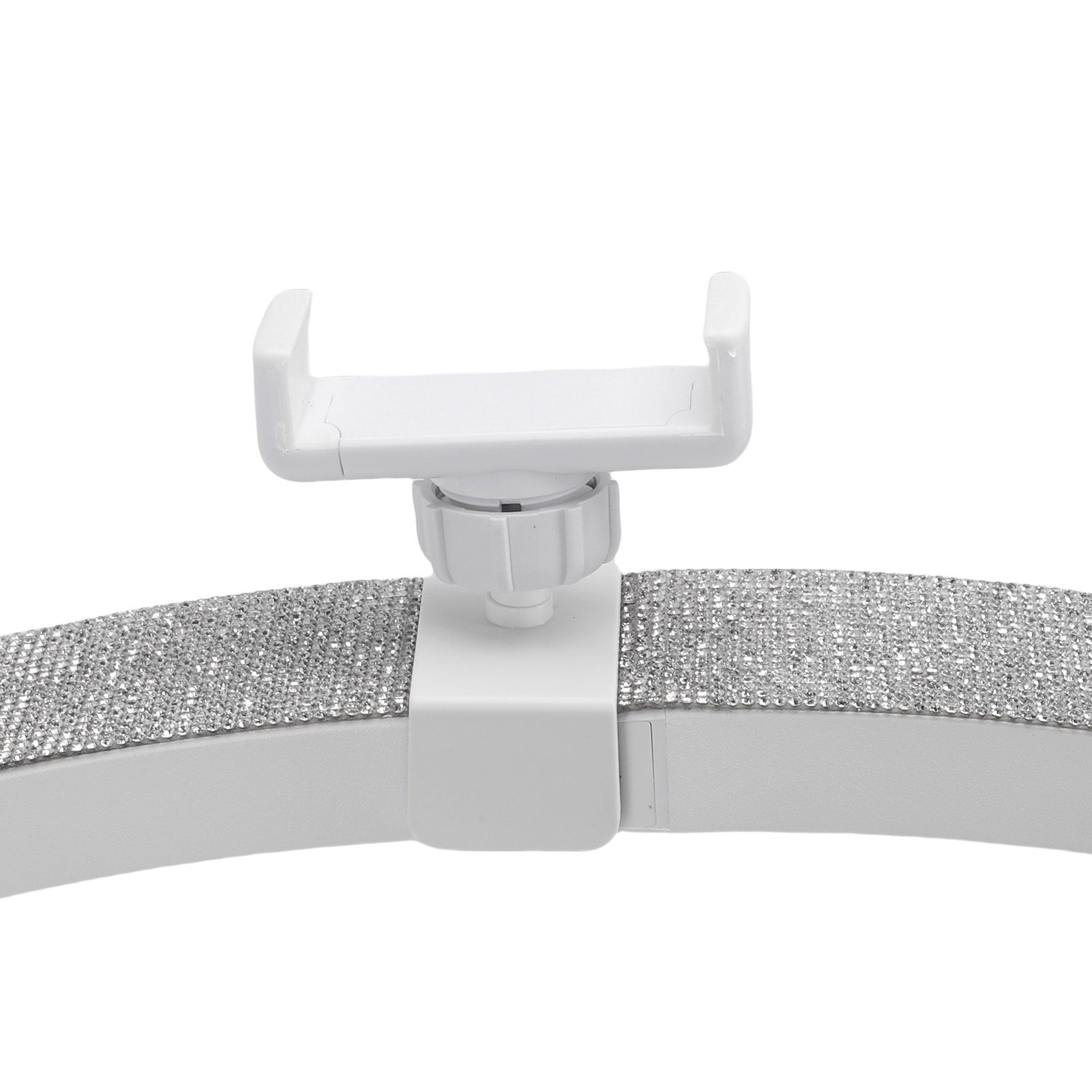 28 Inch LED Nail Table Lamp with Phone Stand Rhinestone Decor Foldable Arch view 2