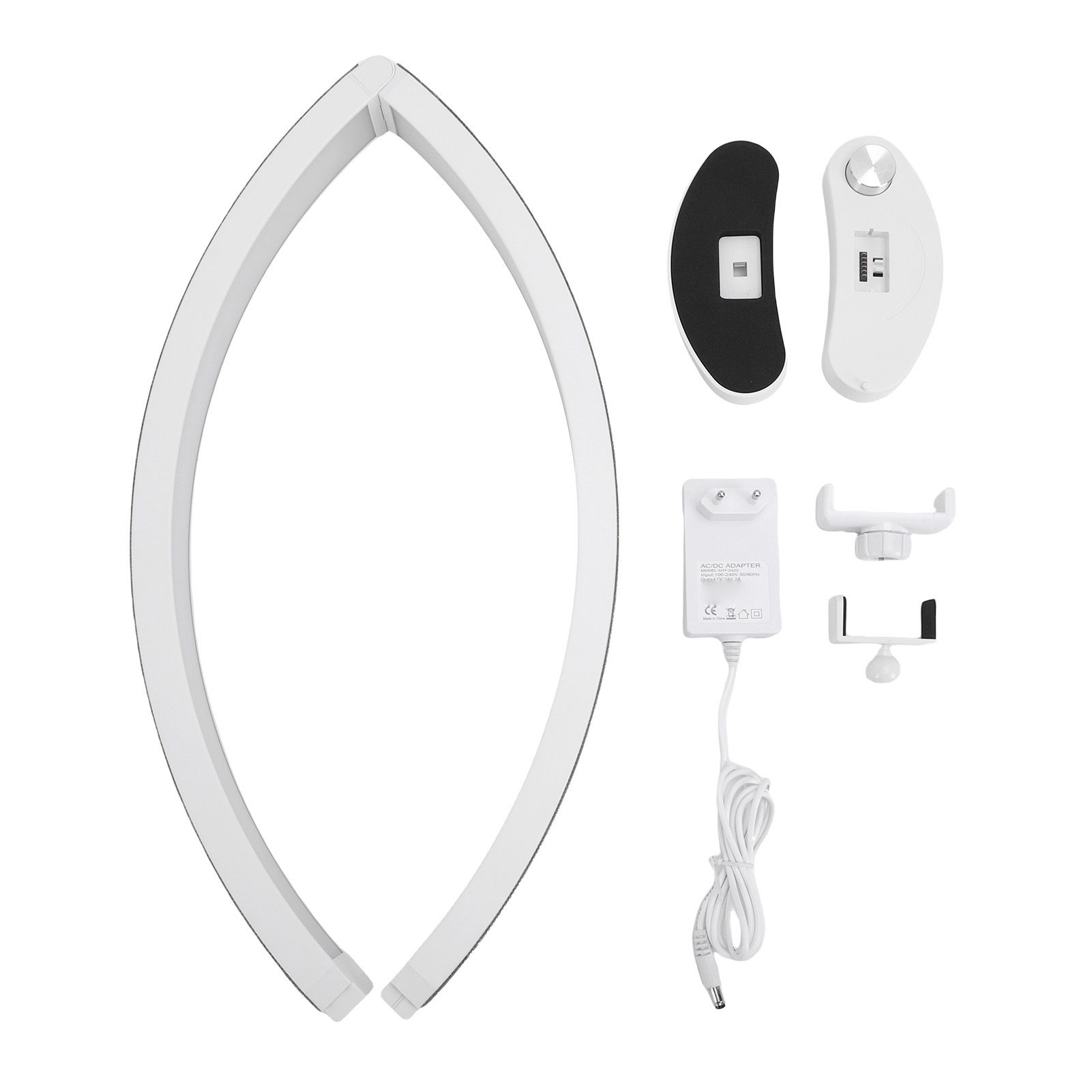 28 Inch LED Nail Table Lamp with Phone Stand Rhinestone Decor Foldable Arch view 3