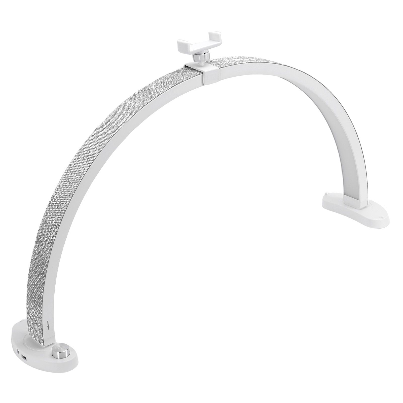 28 Inch LED Nail Table Lamp with Phone Stand Rhinestone Decor Foldable Arch view 10