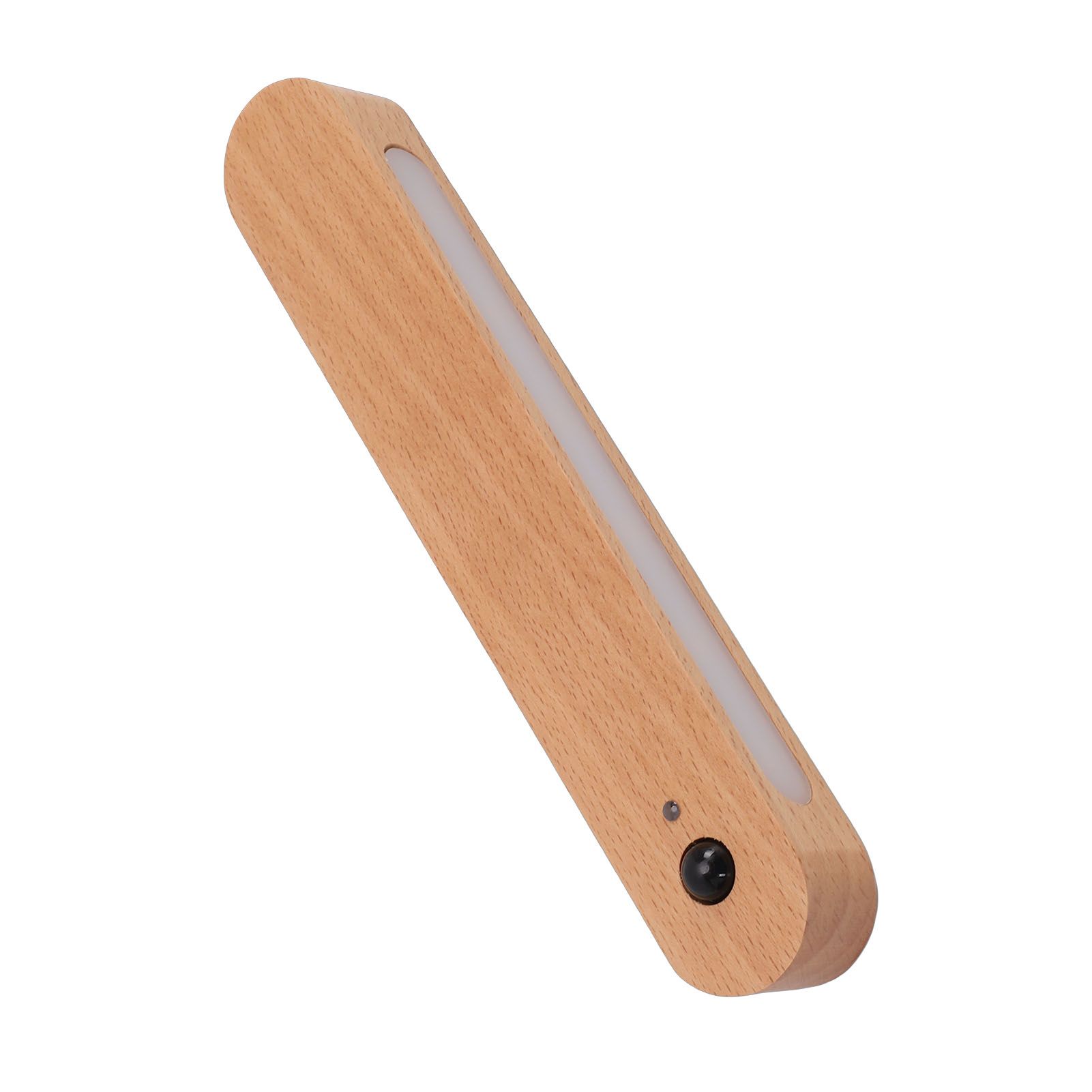 Motion Sensor Light Wooden Wall Mounted Rechargeable Portable LED Night Light view 10