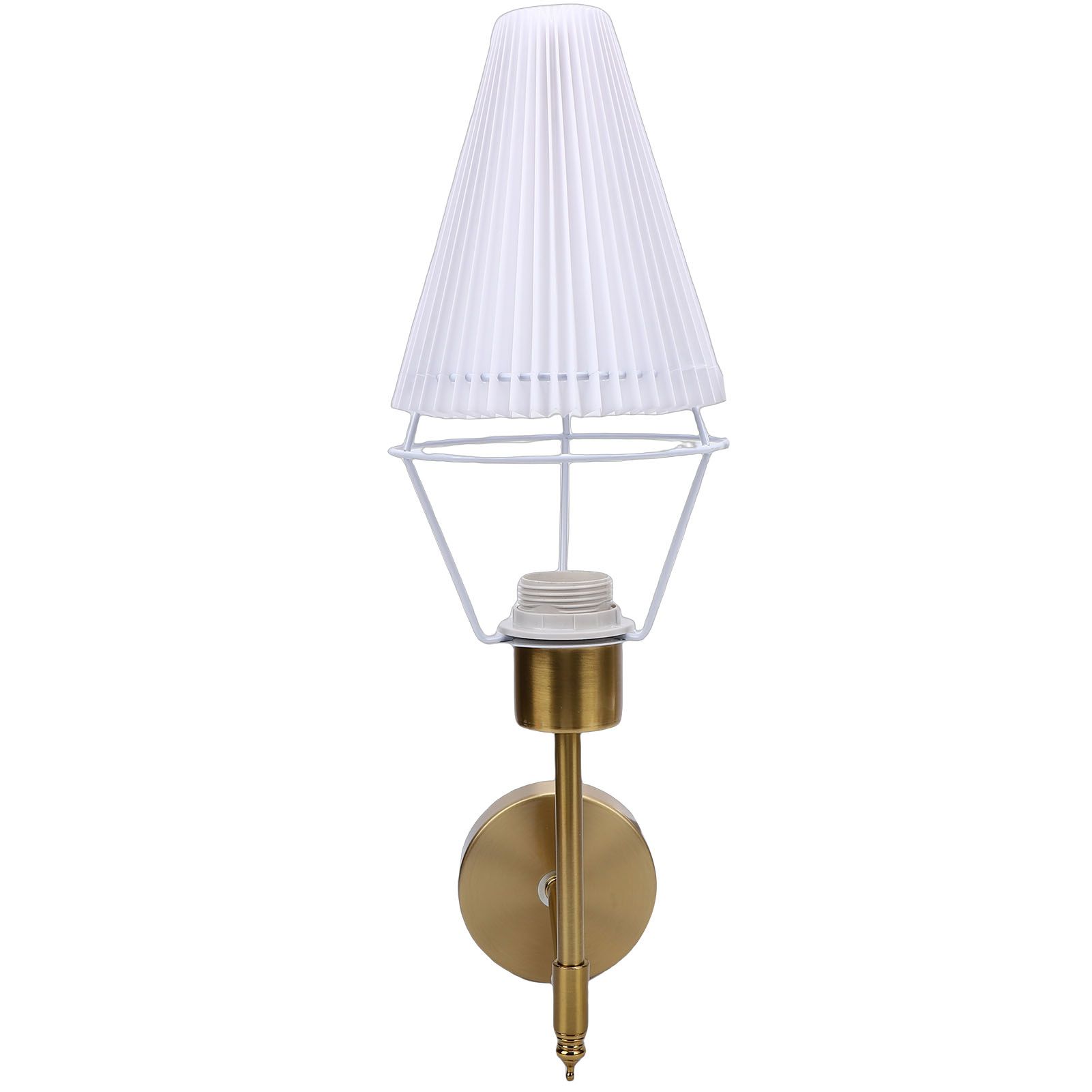 Gold Fabric Lampshade Nordic Style Modern Rechargeable Cordless Wall Lamp for view 11