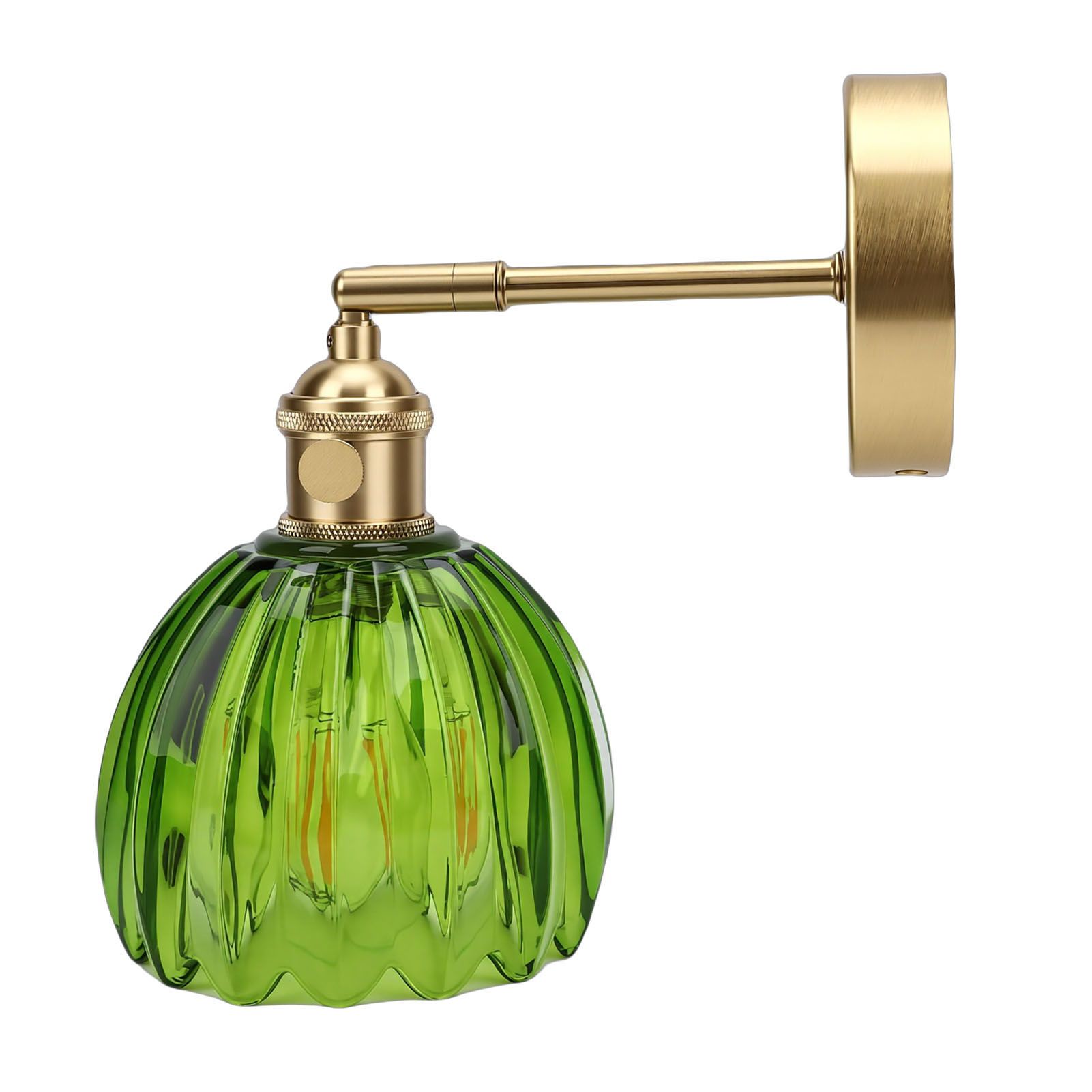 Wall Sconce Glass Lampshade Minimalist Aluminum Alloy Vintage Wall Lamp for