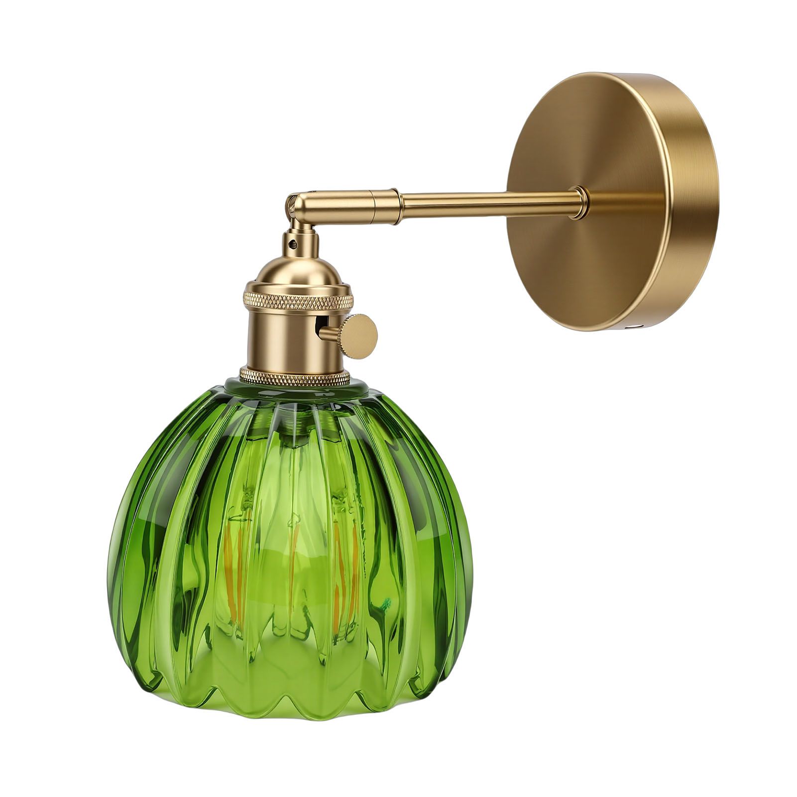 Wall Sconce Glass Lampshade Minimalist Aluminum Alloy Vintage Wall Lamp for view 6