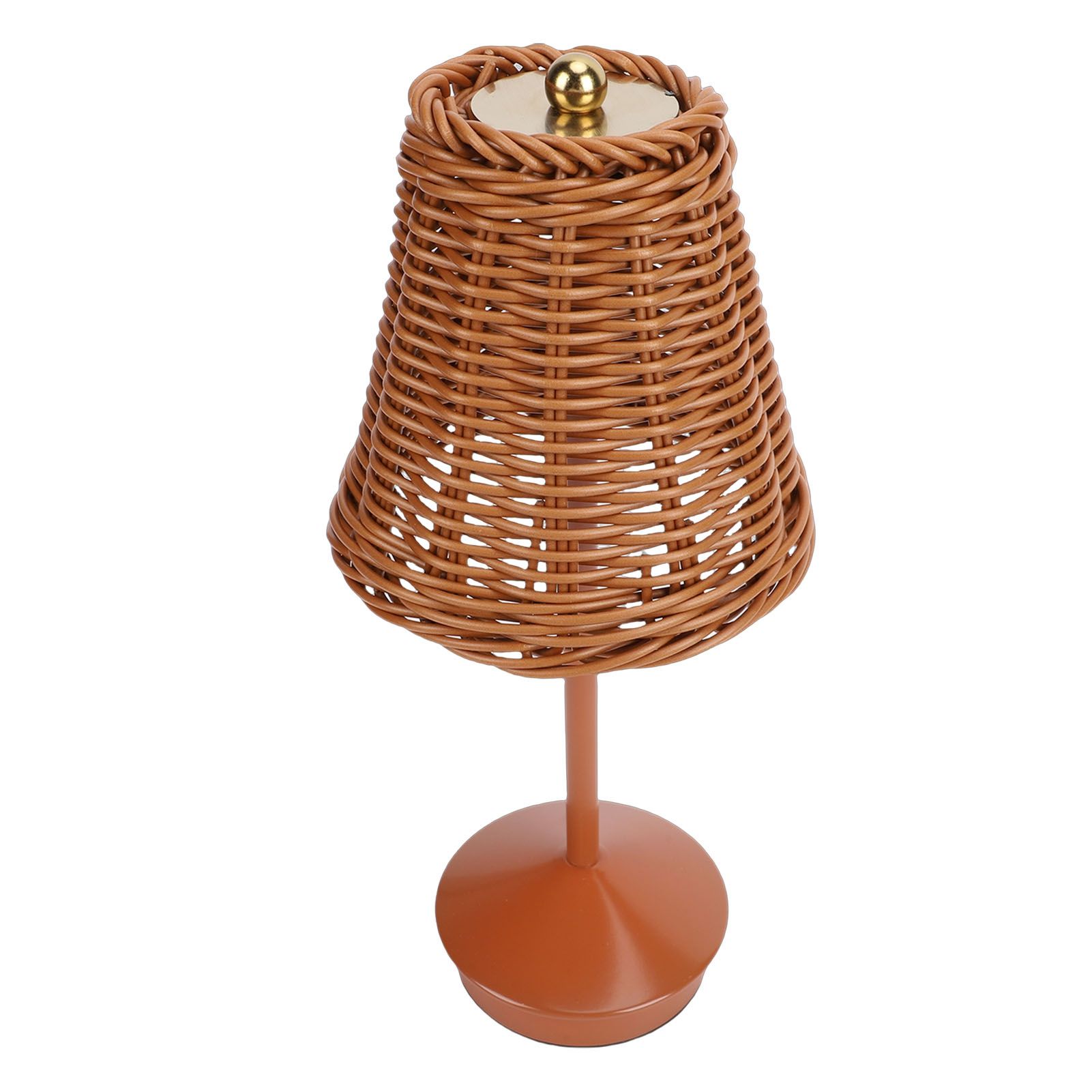 Boho Rattan Table Lamp LED Rechargeable Reading Light 3 Color Touch Control view 10