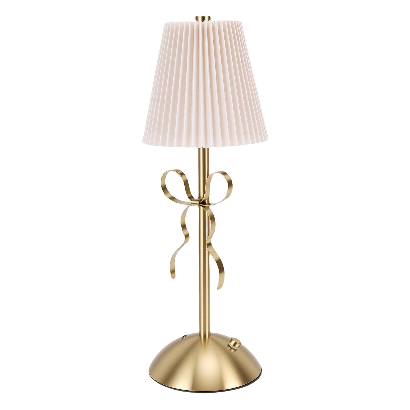 Fabric Bow Lamp Cordless Modern LED Bowknot Table Cute Nightlight Rechargeable view 6