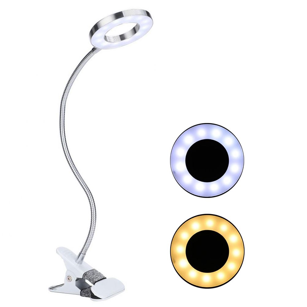 Clip-on Desk Lamp USB Table Lamp Eye Protection LED Light Bendable Flexible view 2