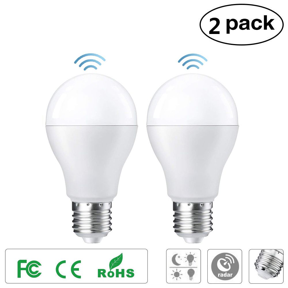 2PCS/lot E27 LED Light Bulb with Motion Sensor Smart Light Radar Sensor 7W