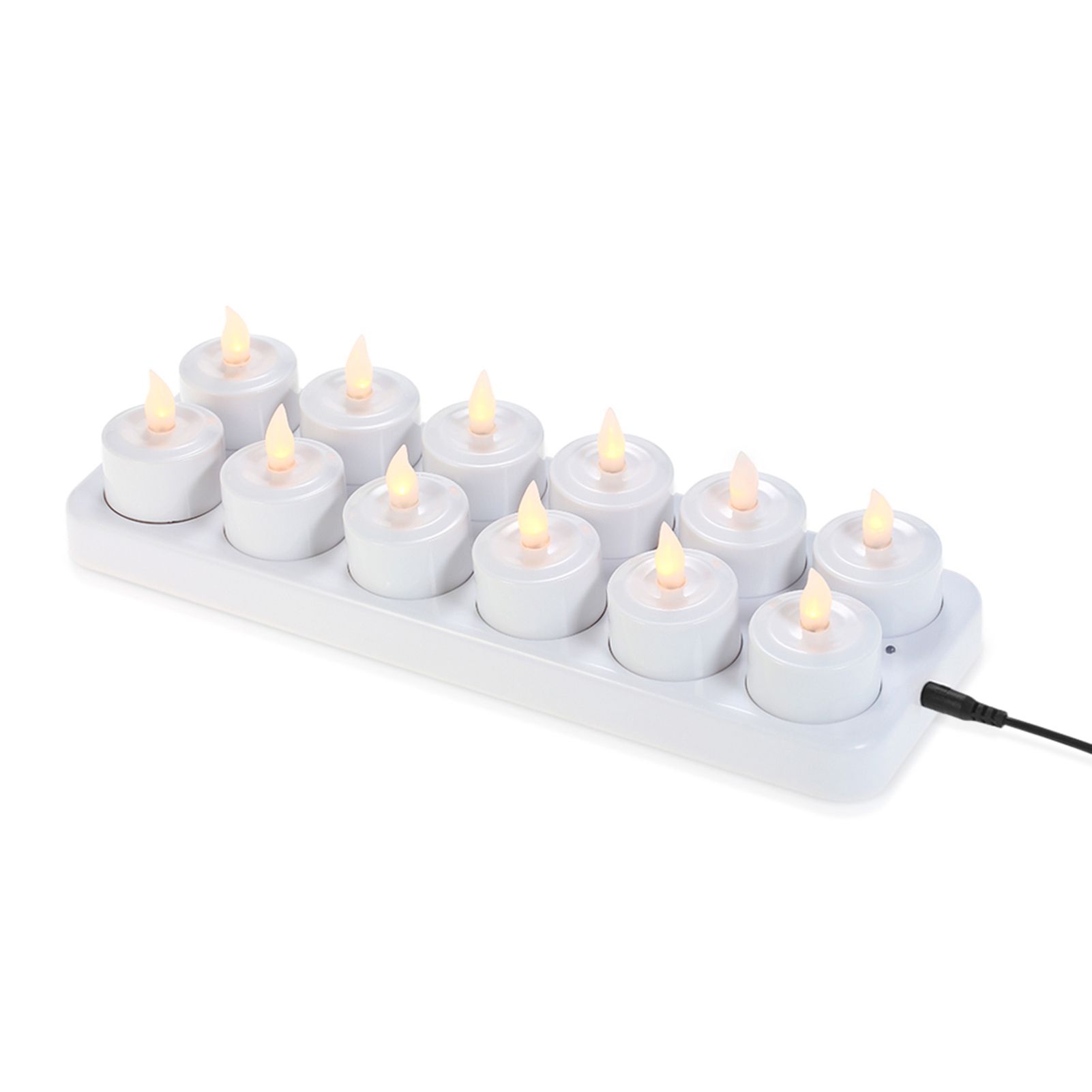 Rechargeable LED Flickering Flameless Candles Tealight Candles Lights with view 4