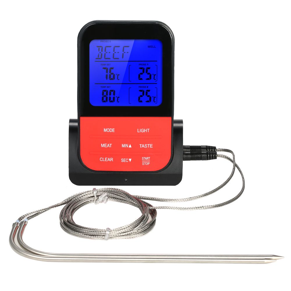 Wireless Digital BBQ Meat Thermometer Instant Read Backlight LCD Food Cooking