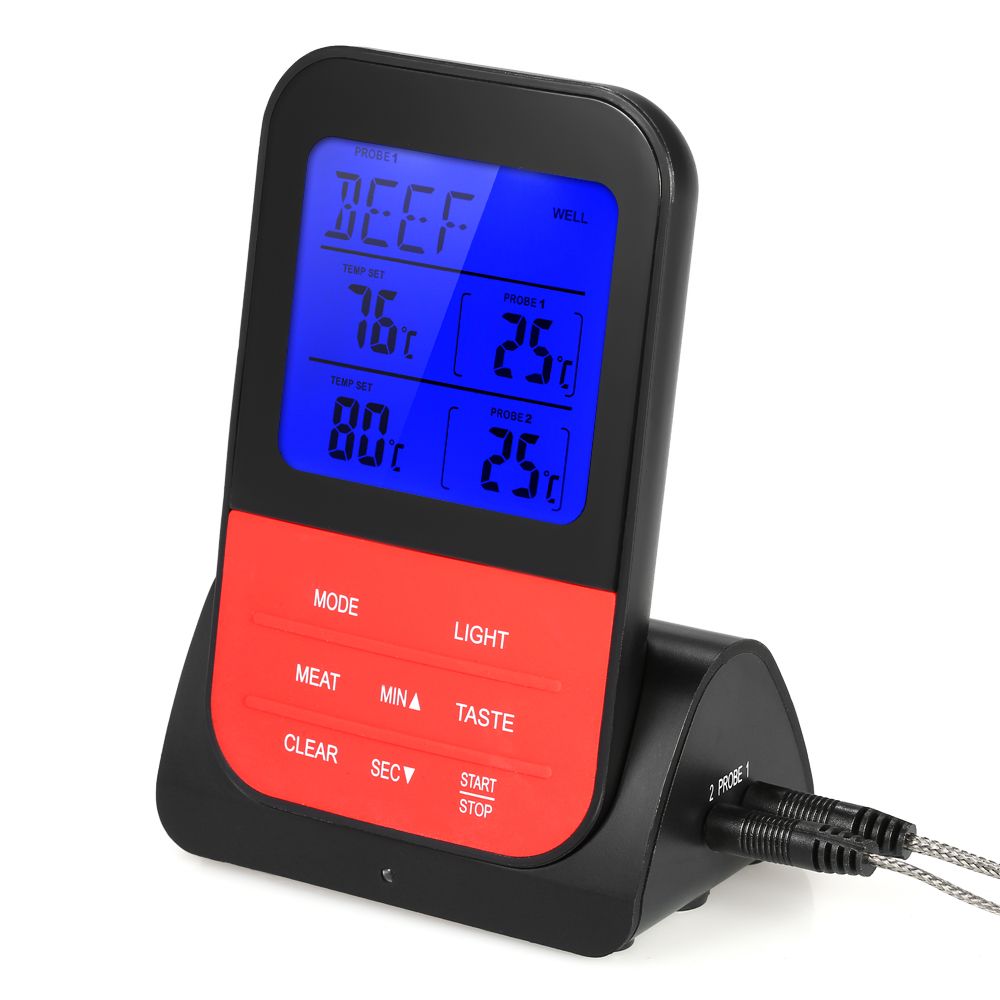 Wireless Digital BBQ Meat Thermometer Instant Read Backlight LCD Food Cooking view 3