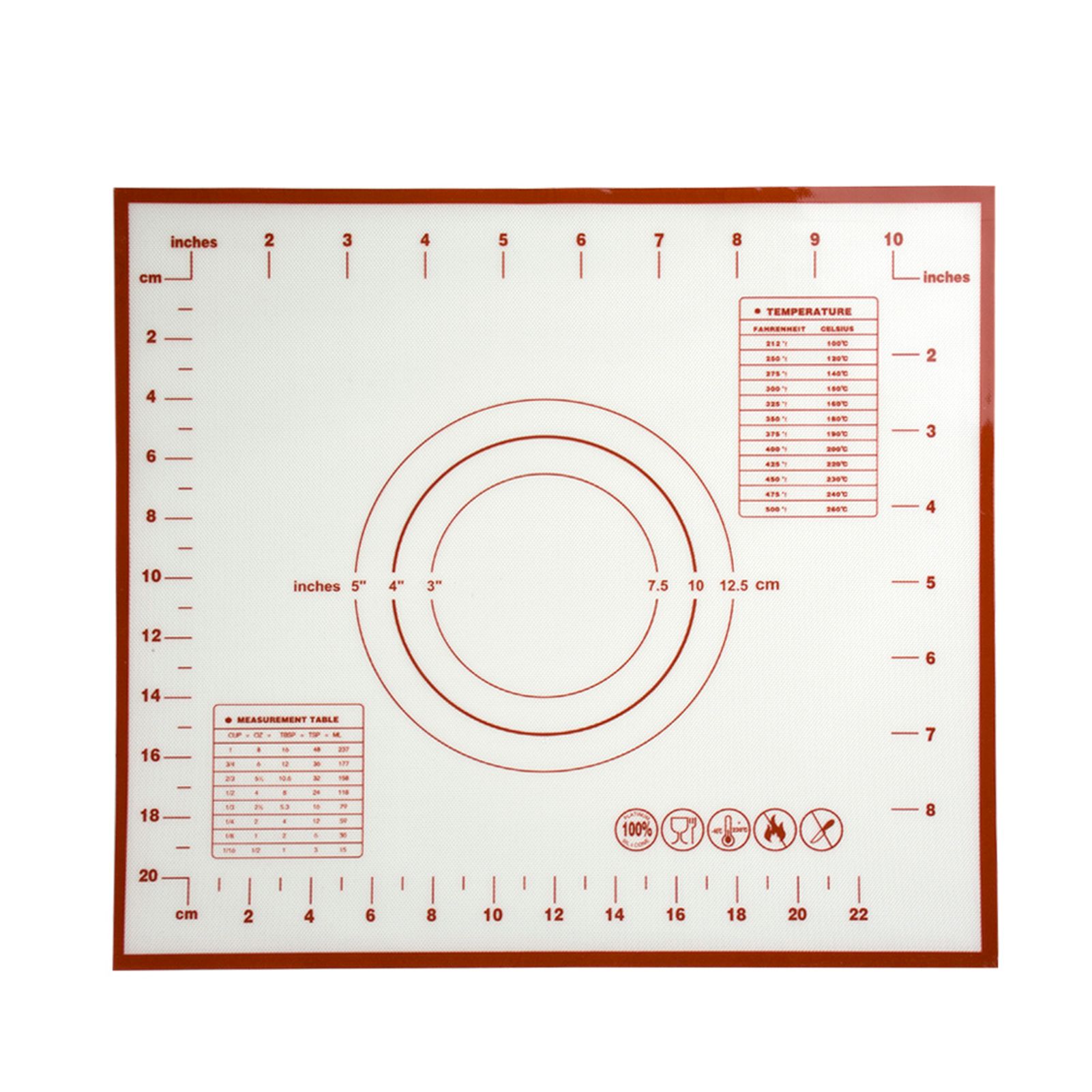 Silicone Non Stick Pastry Rolling Mat Reusable Kneading Thicken Baking Board view 3