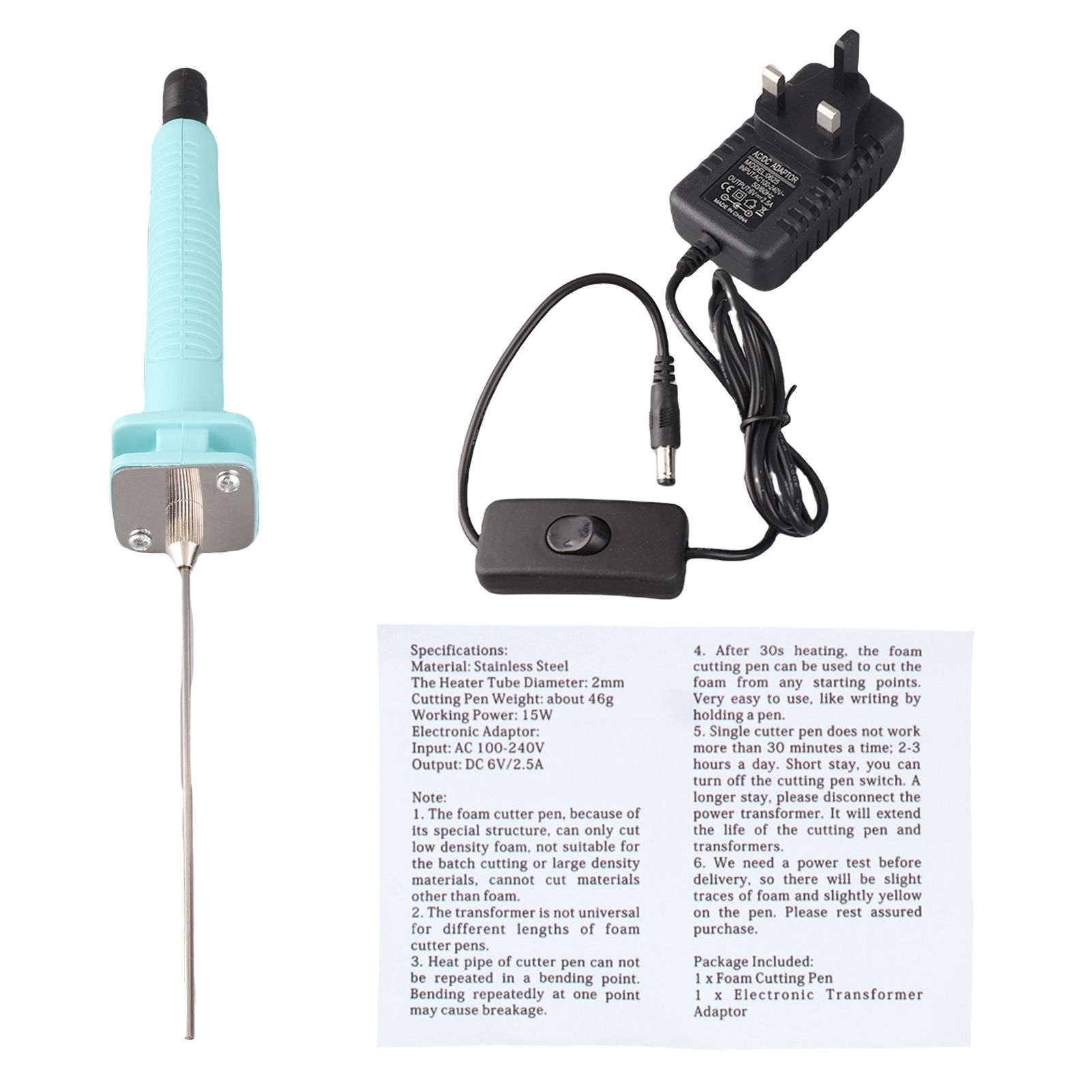15W 220°C DIY Handheld Electronic Hot Foam Cutter Fast-heating Hot Wire view 2