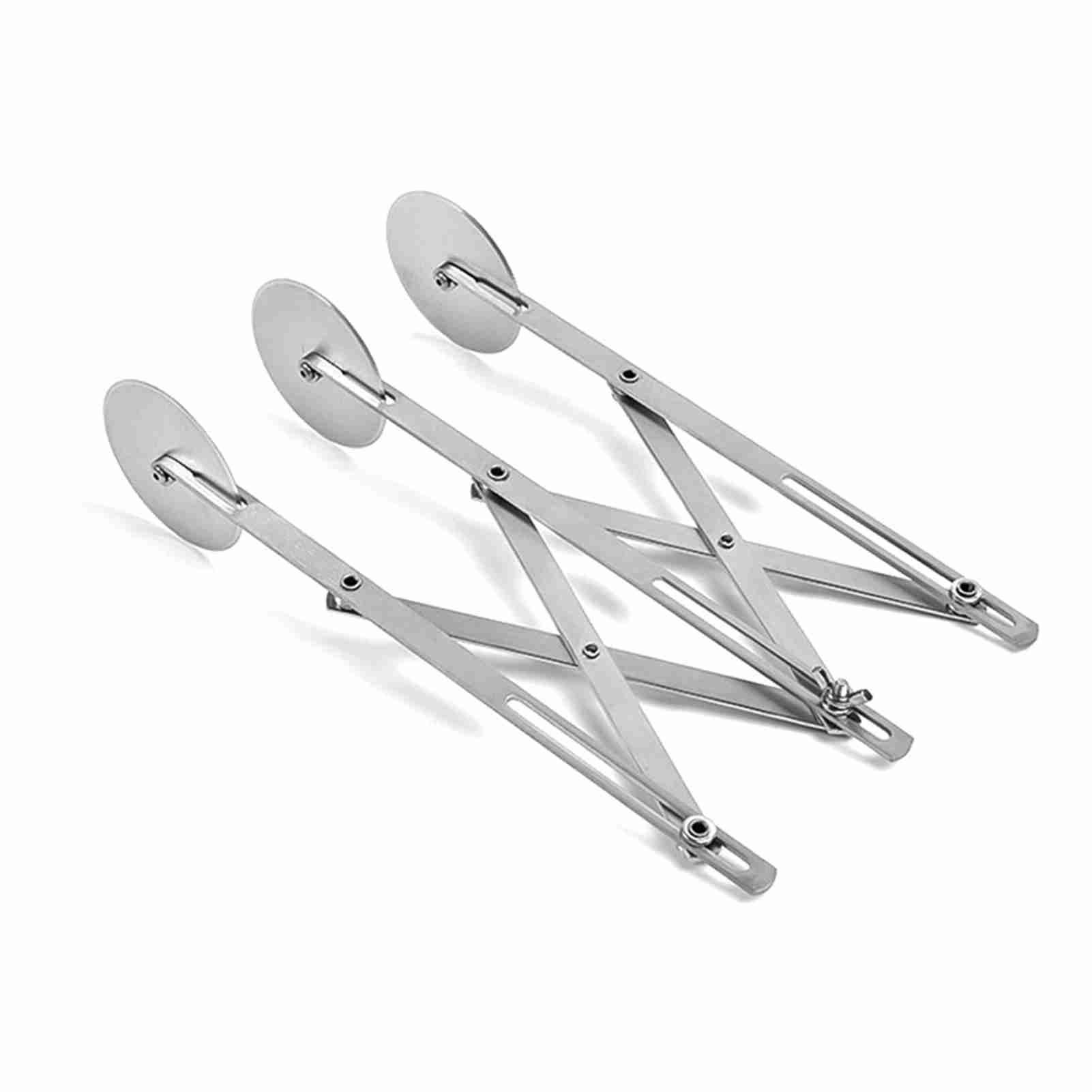 3 Wheel Stainless Steel Pizza Knife Wheel Knife Cutter Adjustable Dough — image 1
