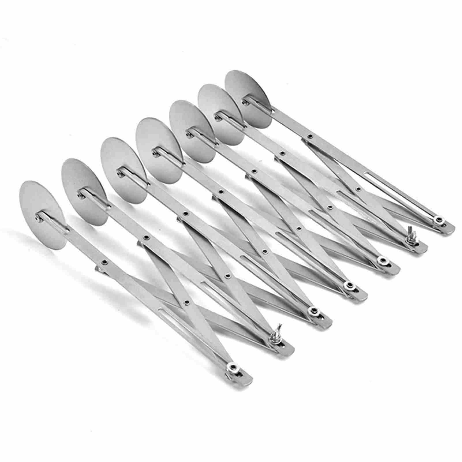 7 Wheel Stainless Steel Pizza Knife Wheel Knife Cutter Adjustable Dough — image 1