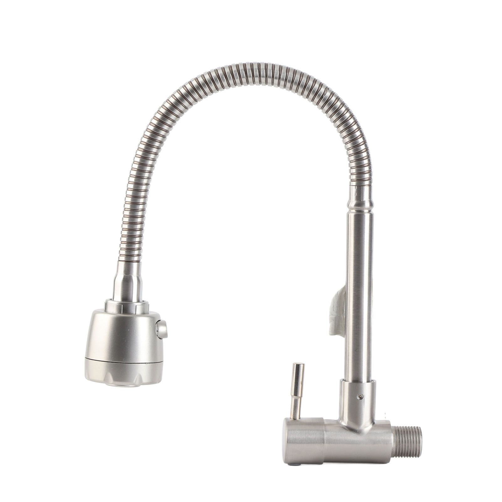 Sink Faucet G1/2 In 360° Swivel Wall Mounted Stainless Steel Single Handle
