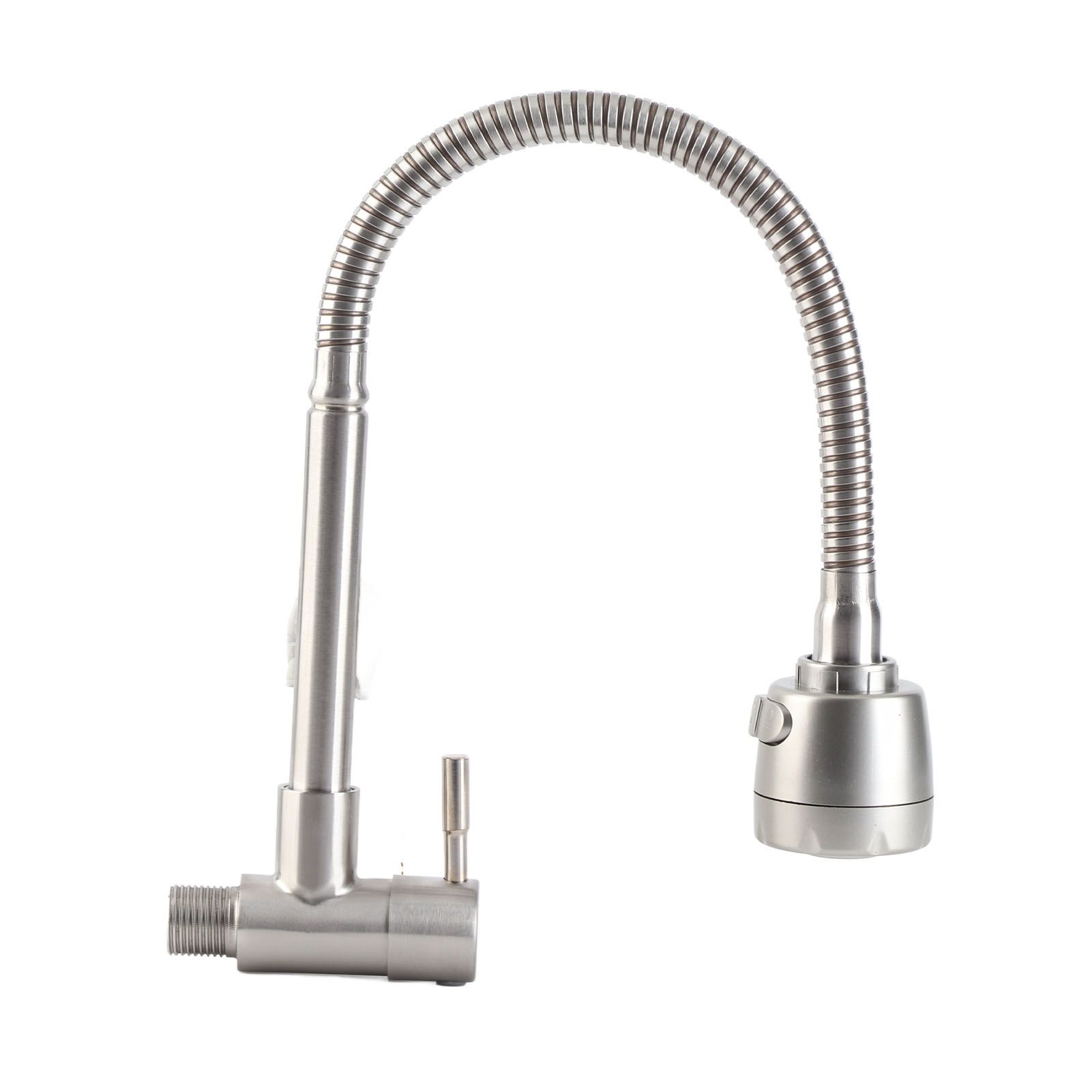 Sink Faucet G1/2 In 360° Swivel Wall Mounted Stainless Steel Single Handle view 4