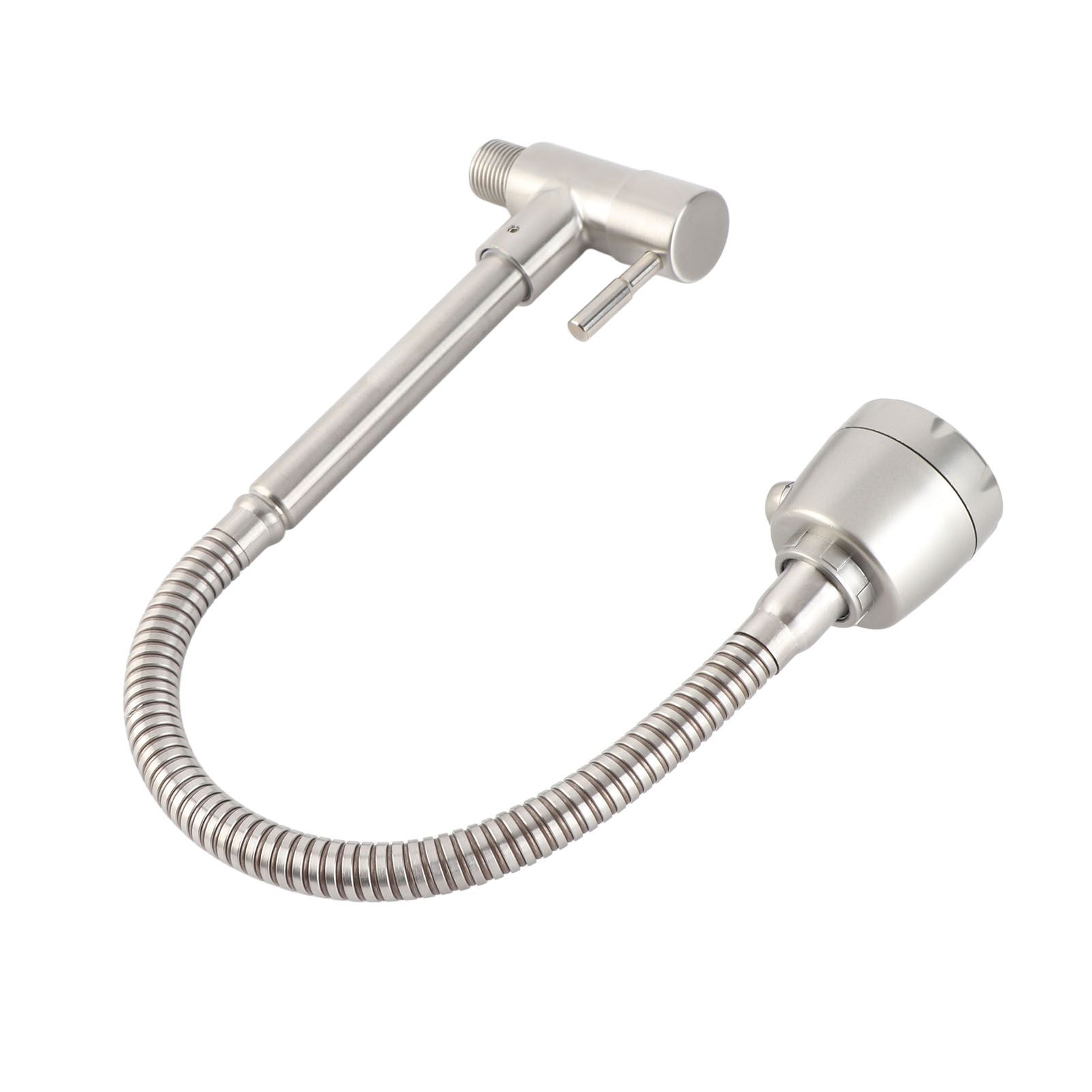 Sink Faucet G1/2 In 360° Swivel Wall Mounted Stainless Steel Single Handle view 6
