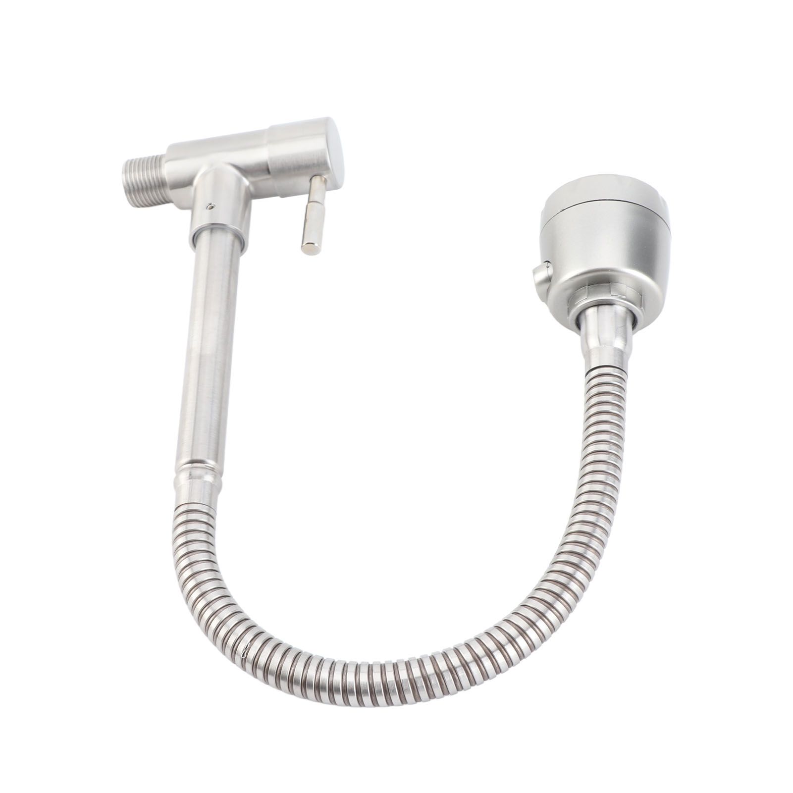Sink Faucet G1/2 In 360° Swivel Wall Mounted Stainless Steel Single Handle view 7