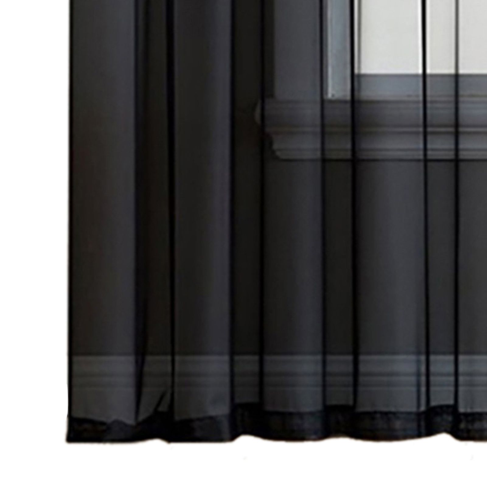 Sheer Curtains Living Room Rod Pocket Window Curtain Panels Bedroom Semi Sheer — image 1