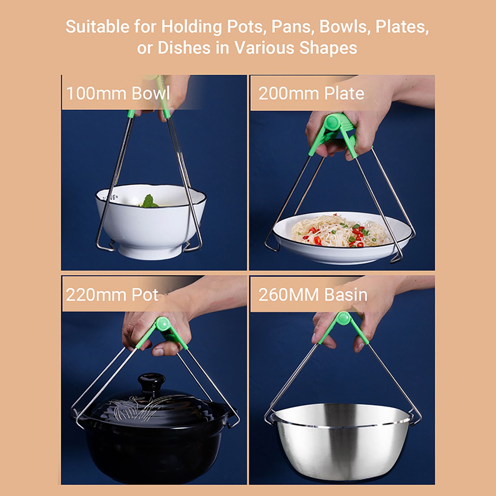 Hot Plate Gripper Bowl Clip Hot Dish Plate Lifter Pan Dish Gripper Clamp