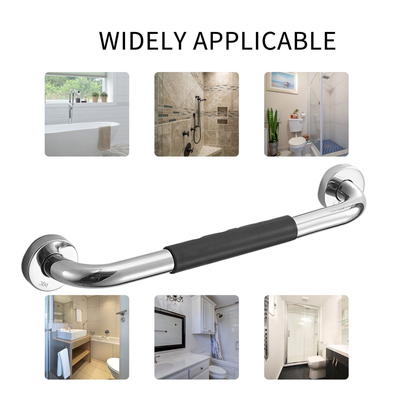 Bathroom Grab Bar Toilet Shower Bathtub Handicap Support Balance Grab Bar — image 1