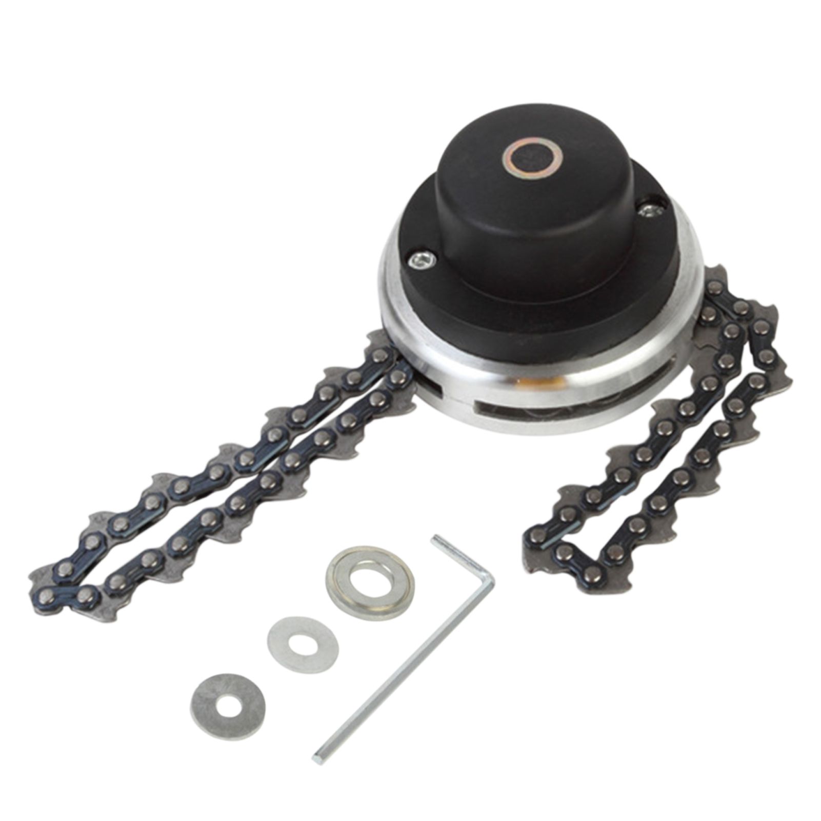 Trimmer Head with Coil Chain Cutter Blade Outdoor Lawn Mower Head Steel view 2
