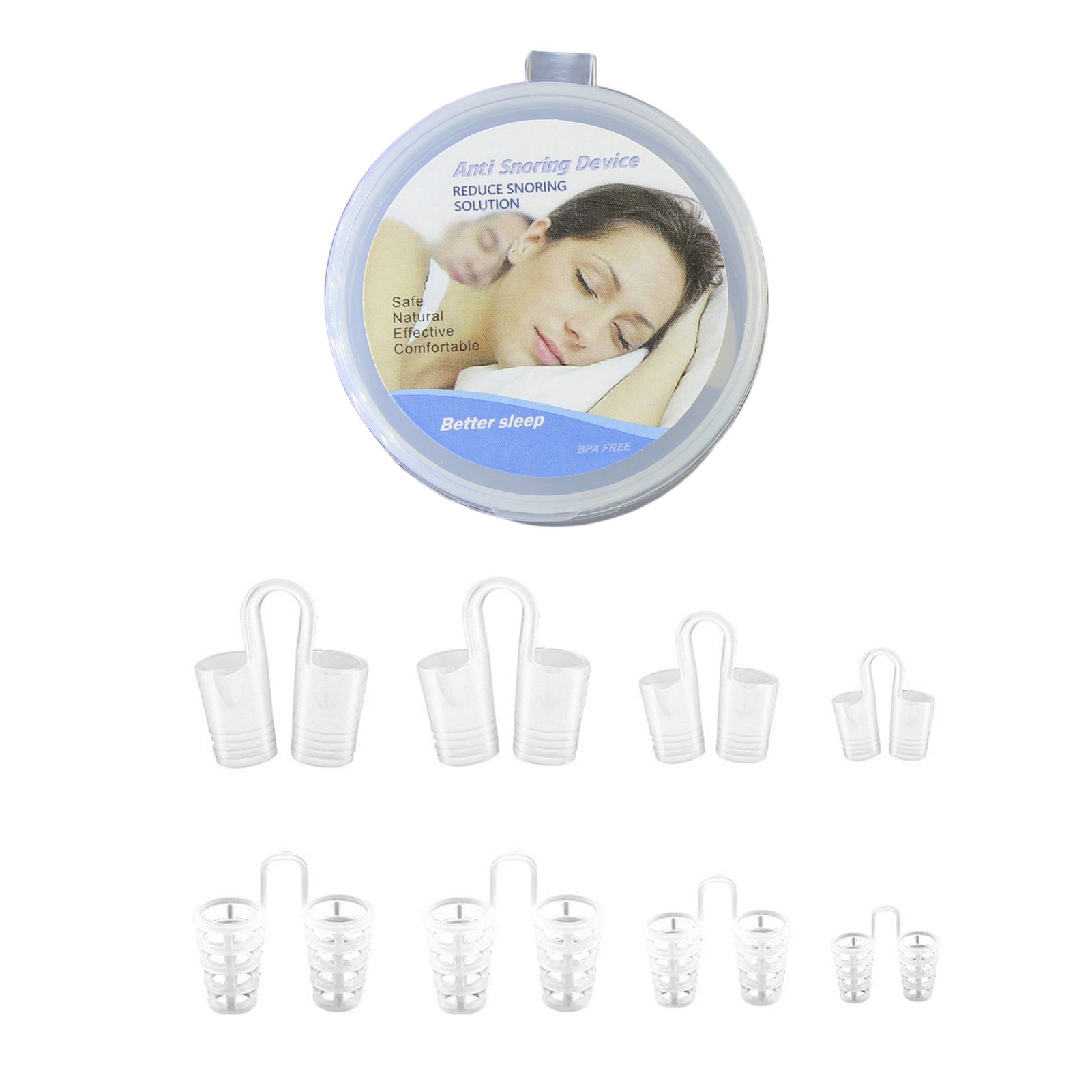 8PCS Anti-Snore Nasal Dilators Set Anti Snoring Solution Devices Stop Snoring view 2