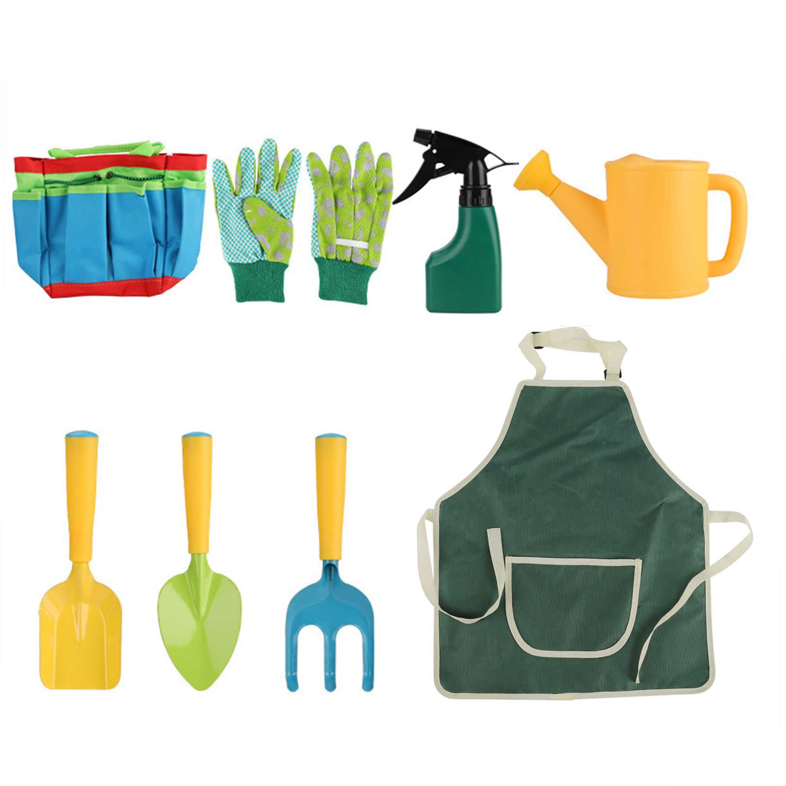 8PCS Kids Garden Tools Set Boys Girls Garden Play Toys Gardening Tote Bag view 2